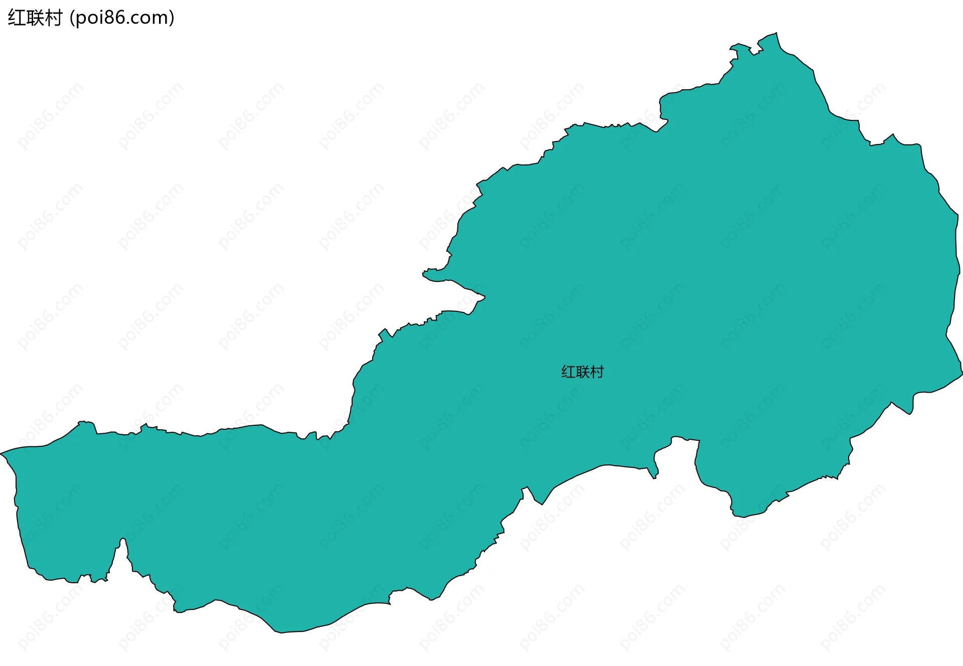 红联村边界地图