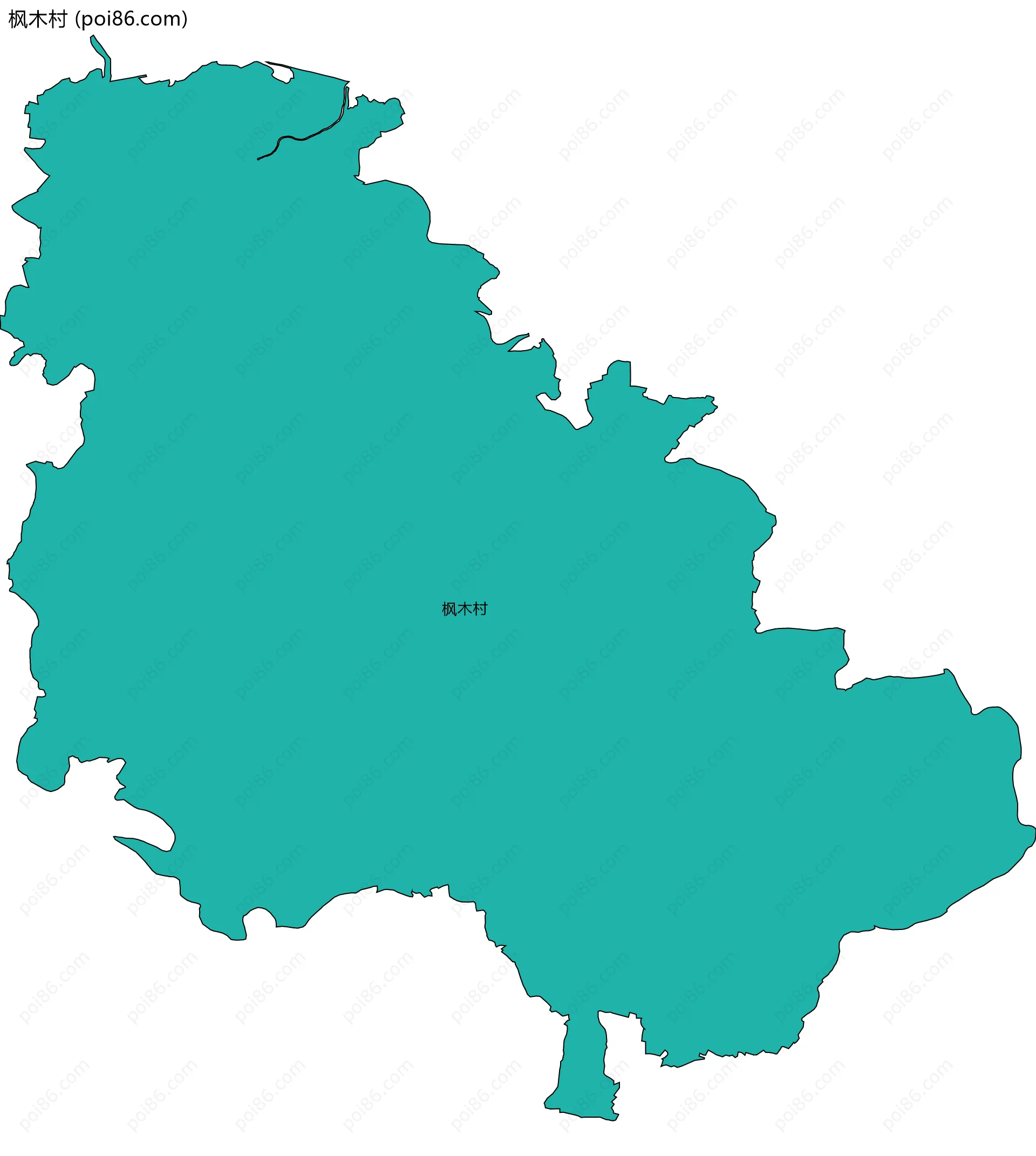 枫木村边界地图