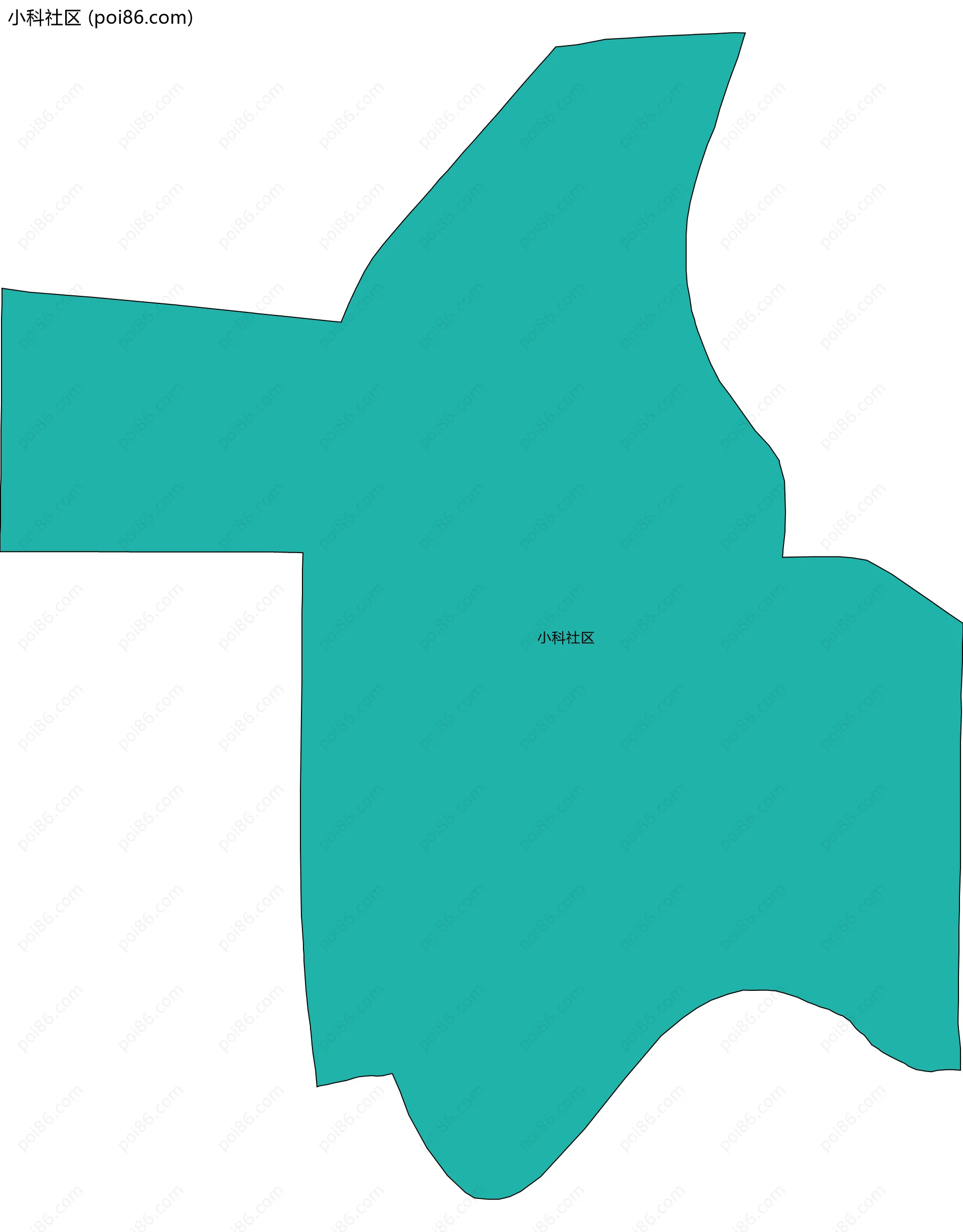 小科社区边界地图