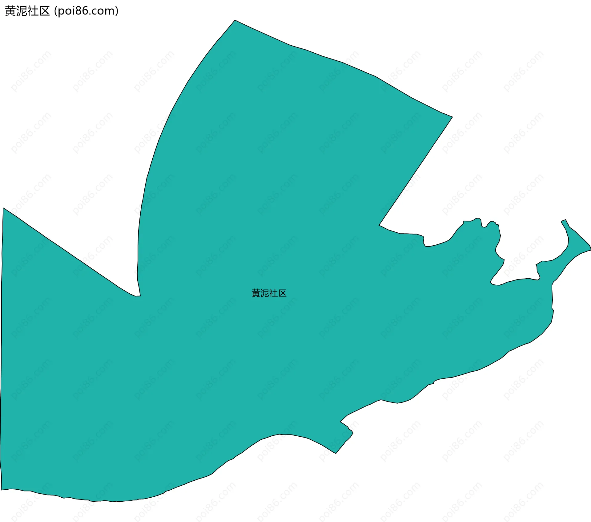黄泥社区边界地图