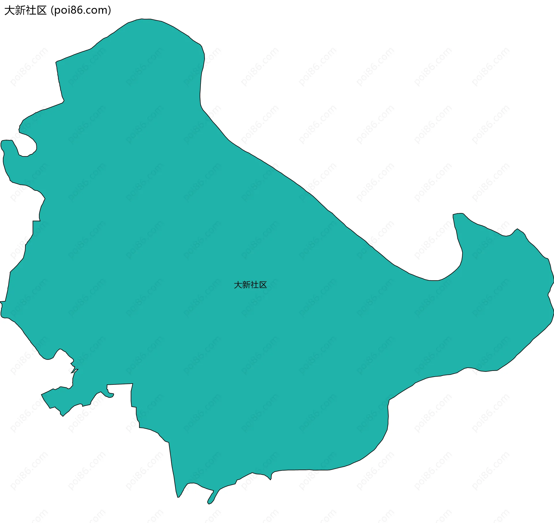 大新社区边界地图