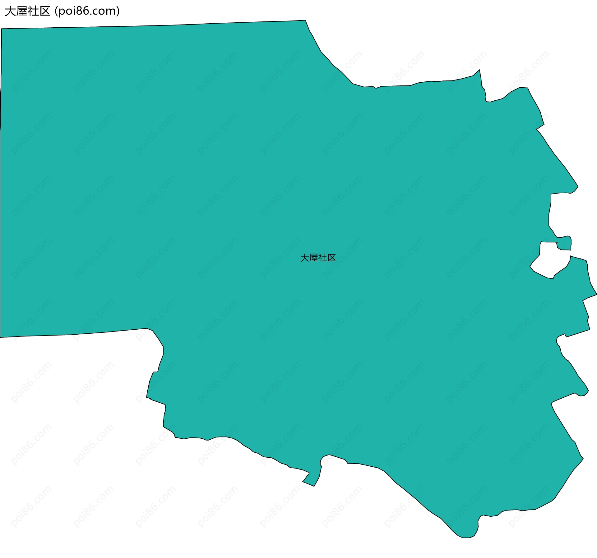 大屋社区边界地图