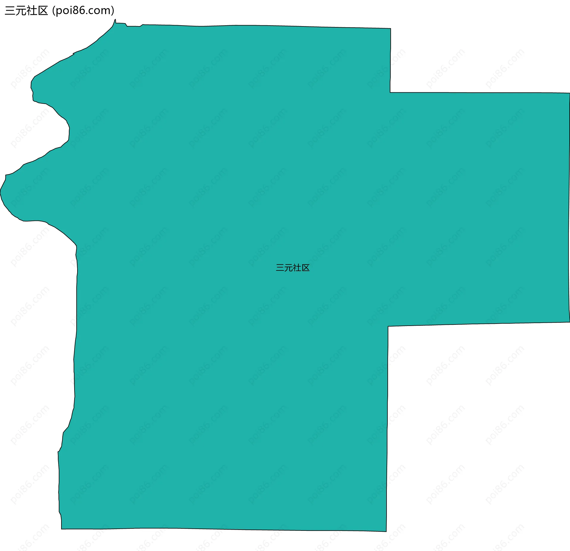 三元社区边界地图