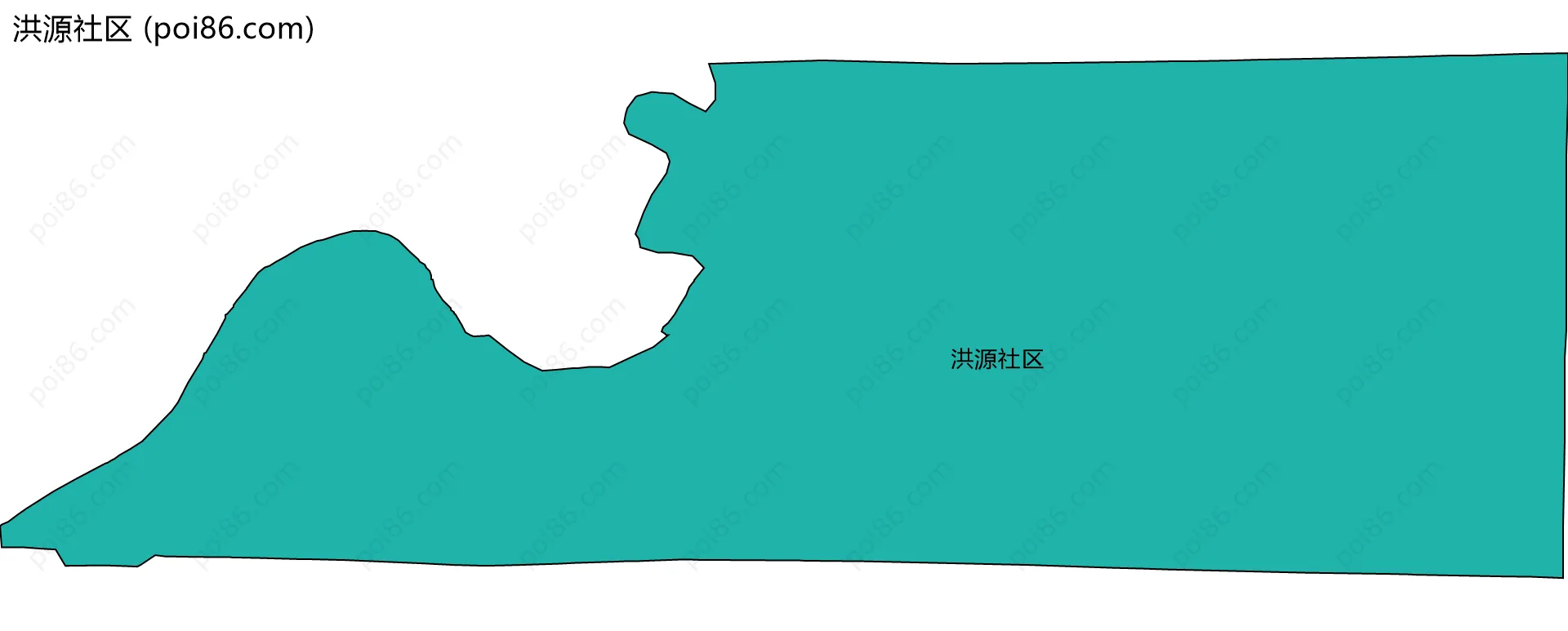 洪源社区边界地图