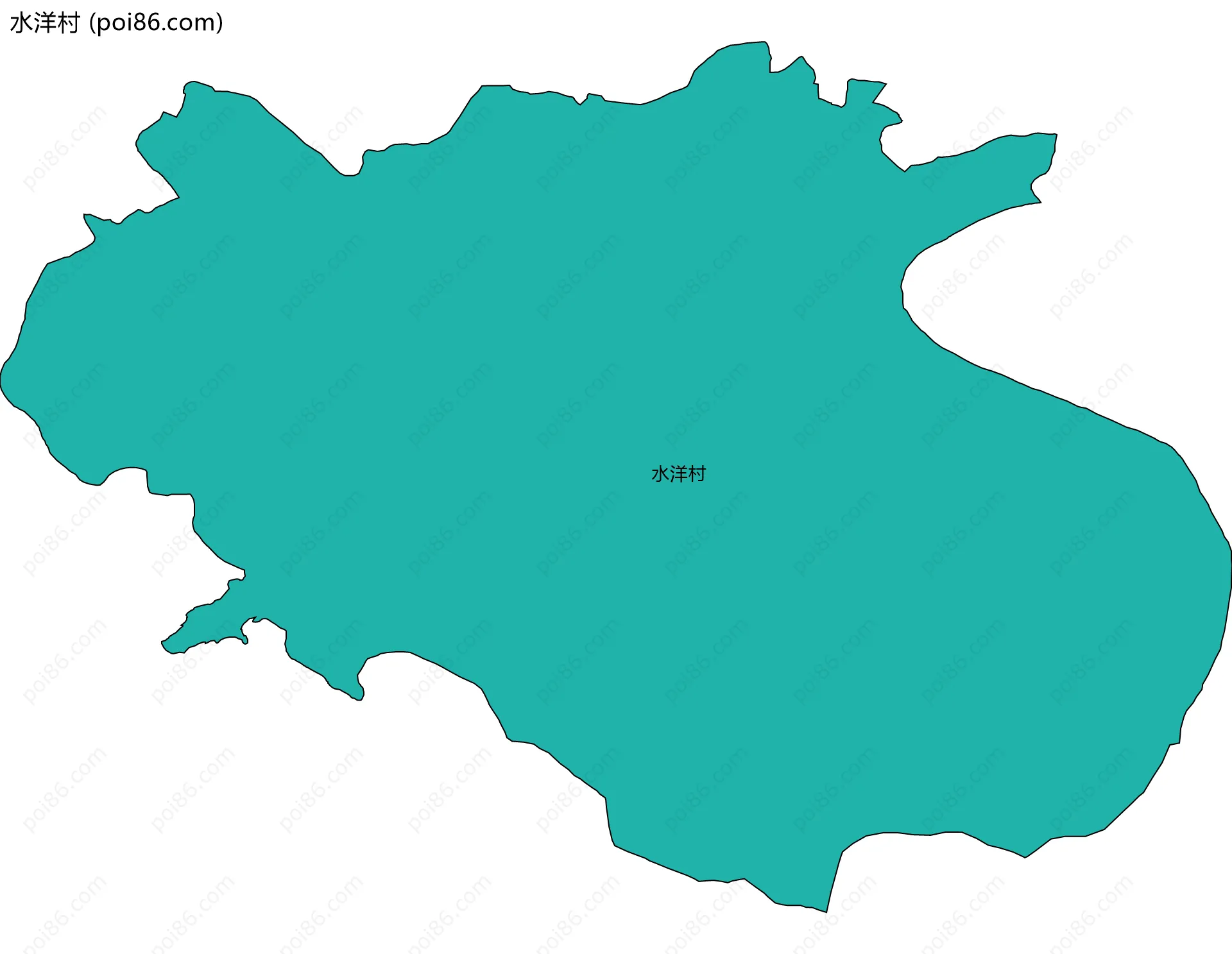 水洋村边界地图