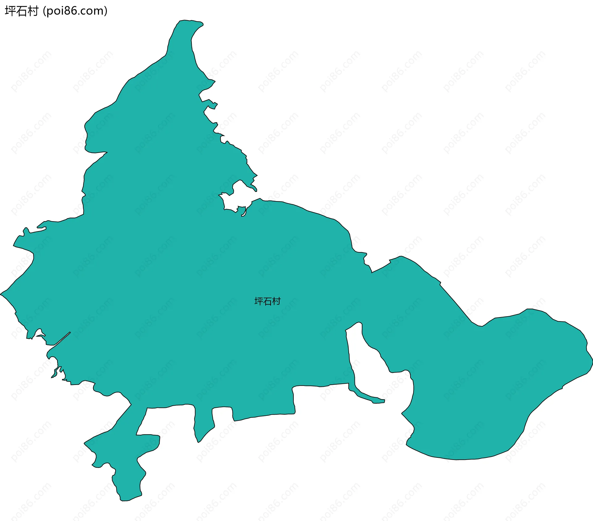 坪石村边界地图