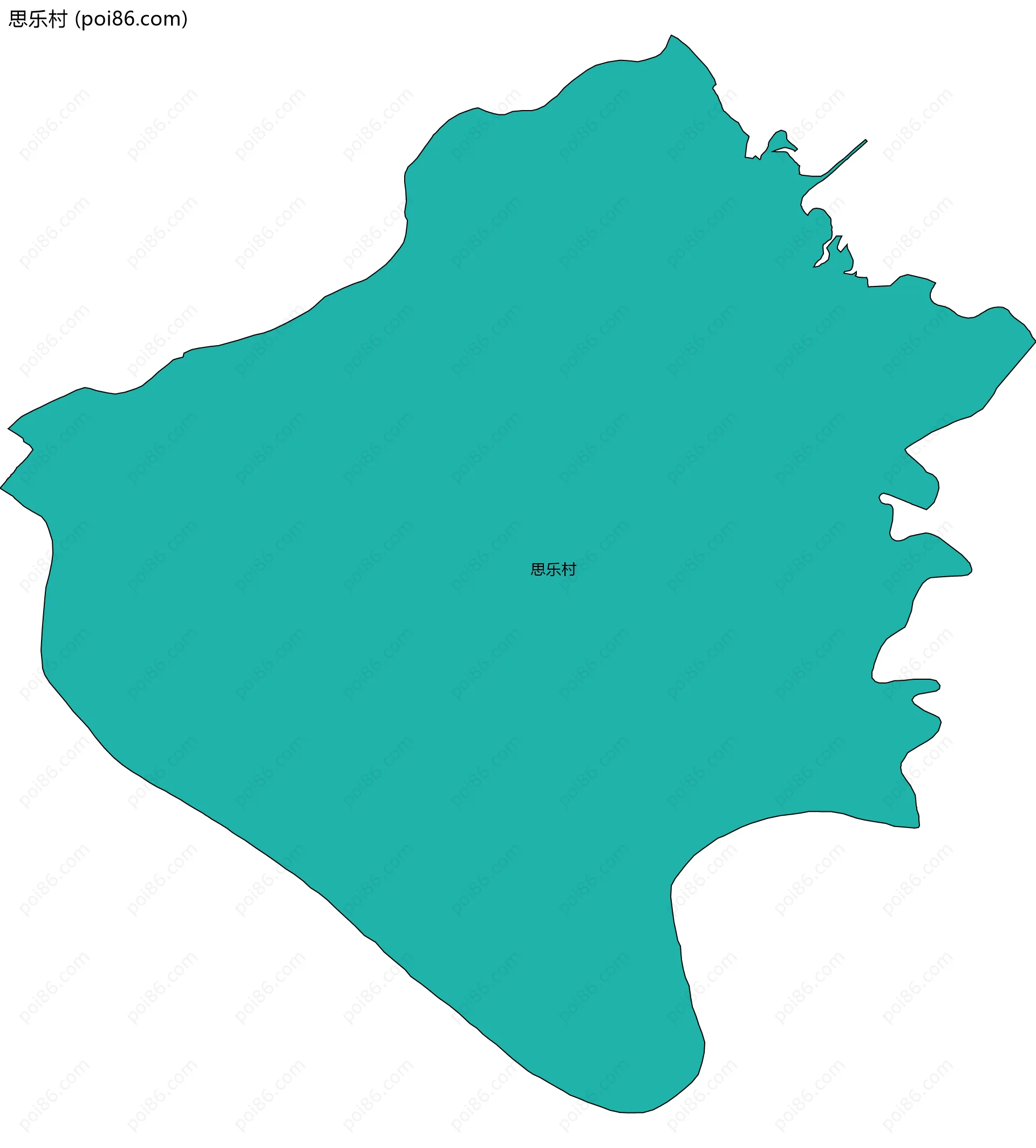 思乐村边界地图