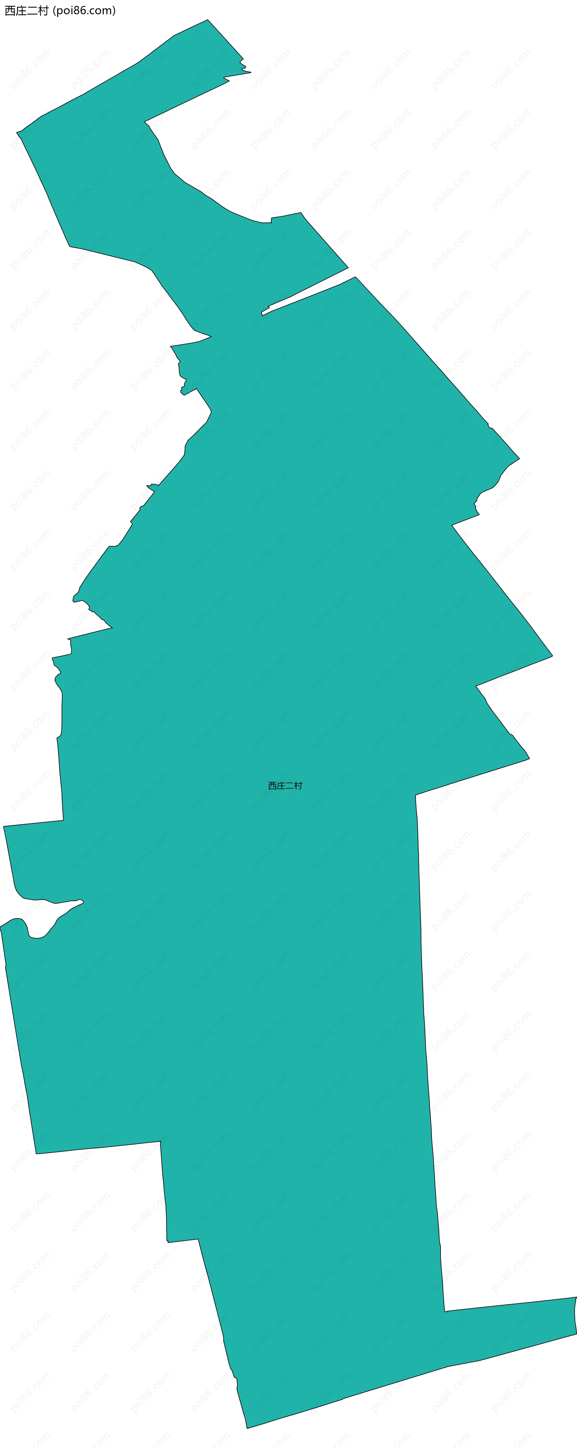 西庄二村边界地图