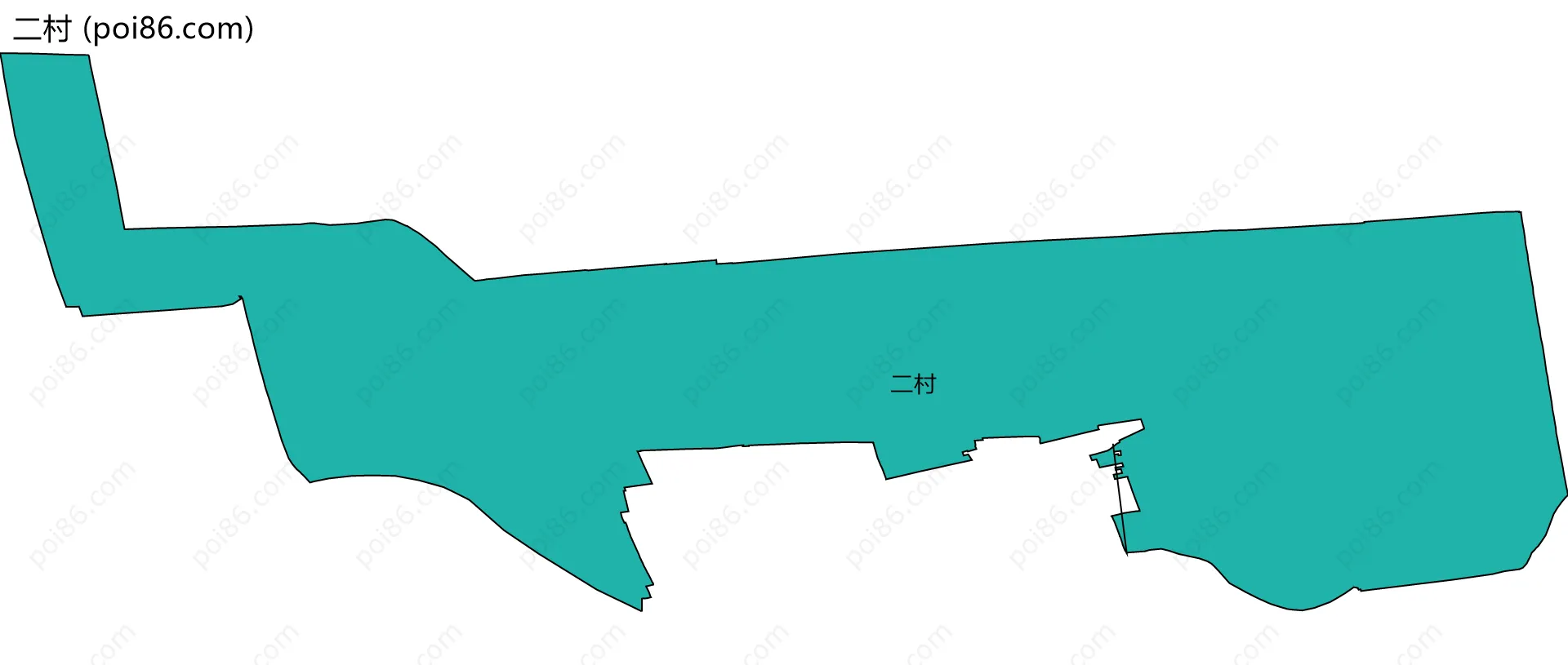 二村边界地图