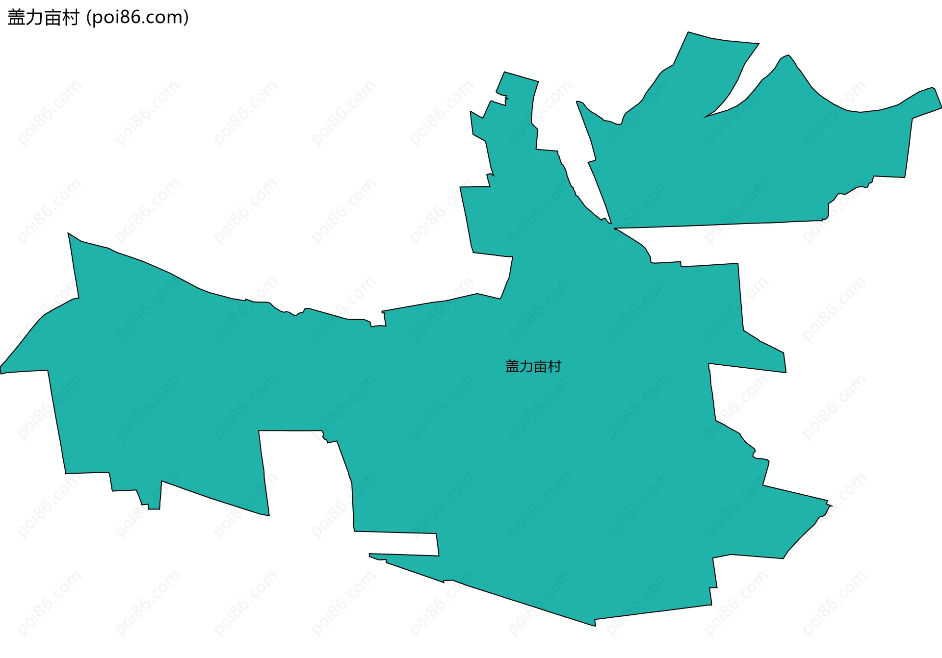 盖力亩村边界地图
