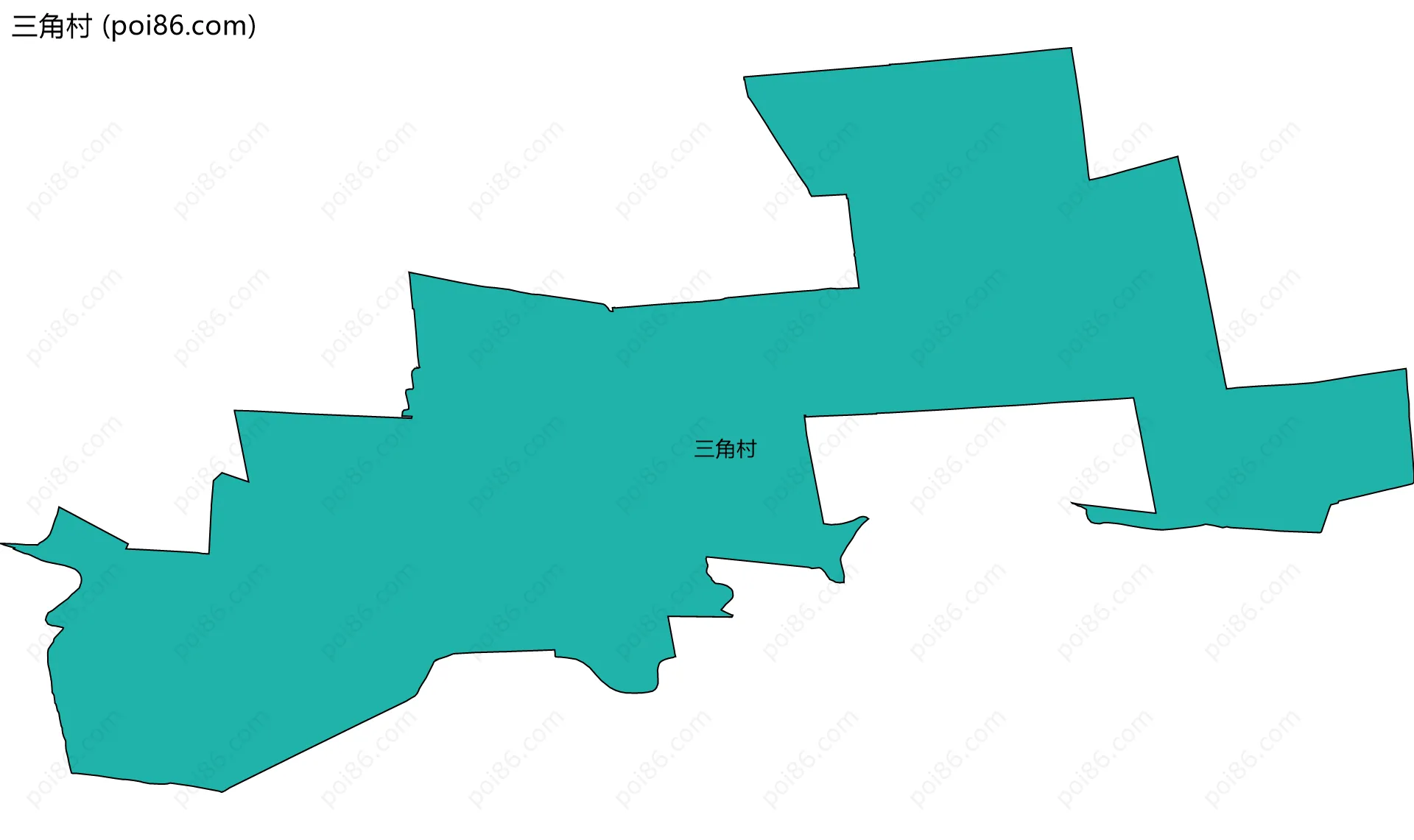 三角村边界地图