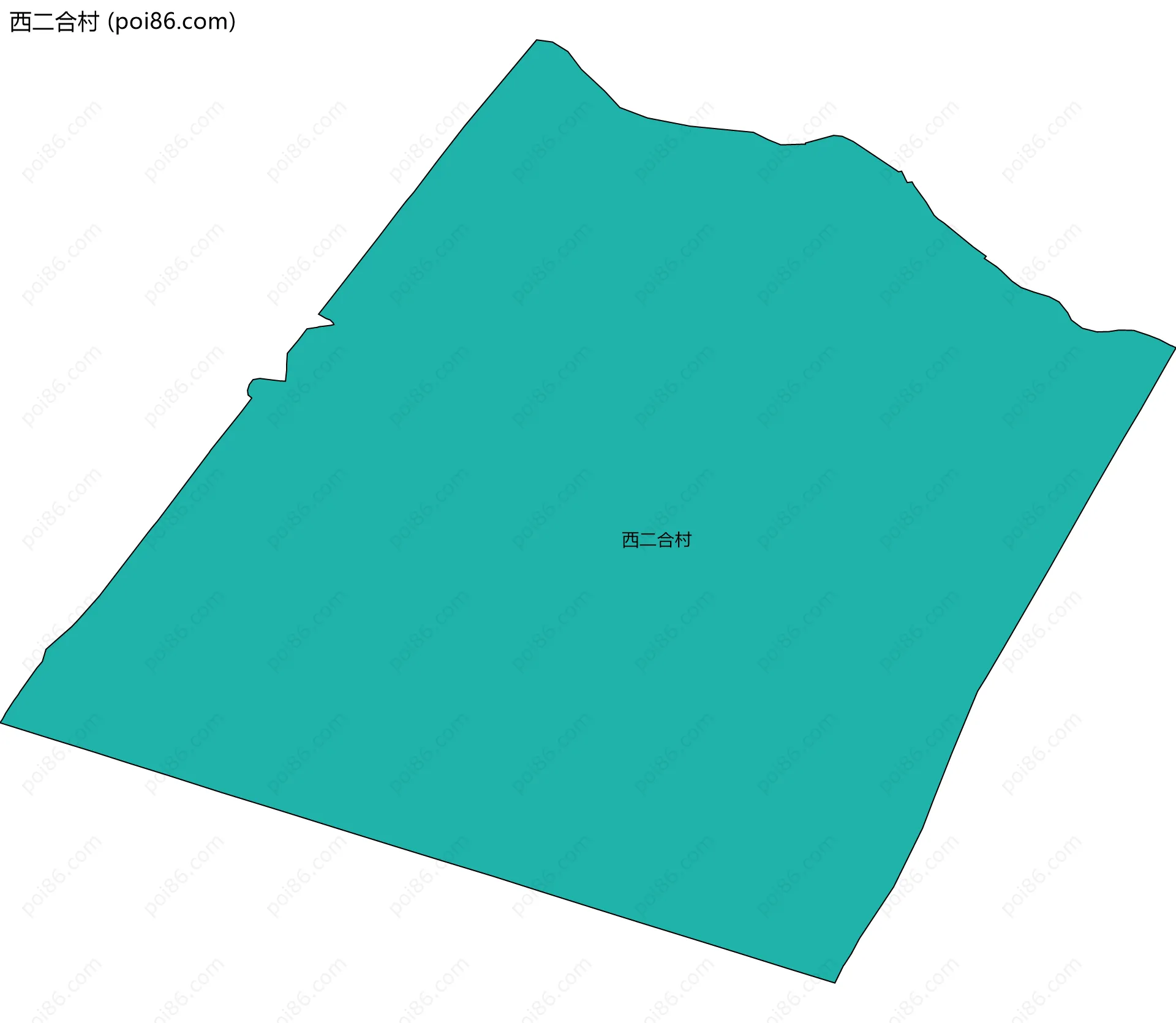 西二合村边界地图