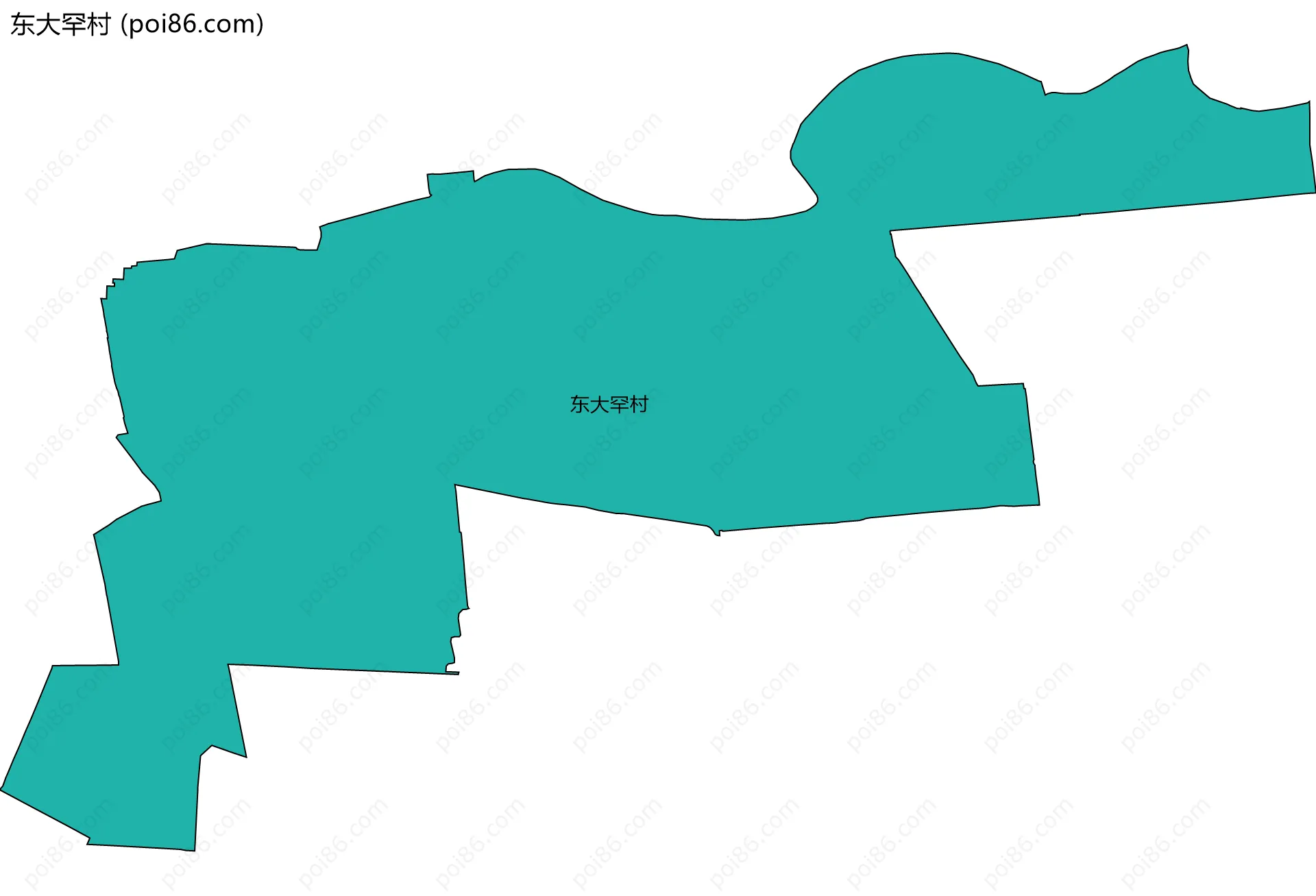 东大罕村边界地图