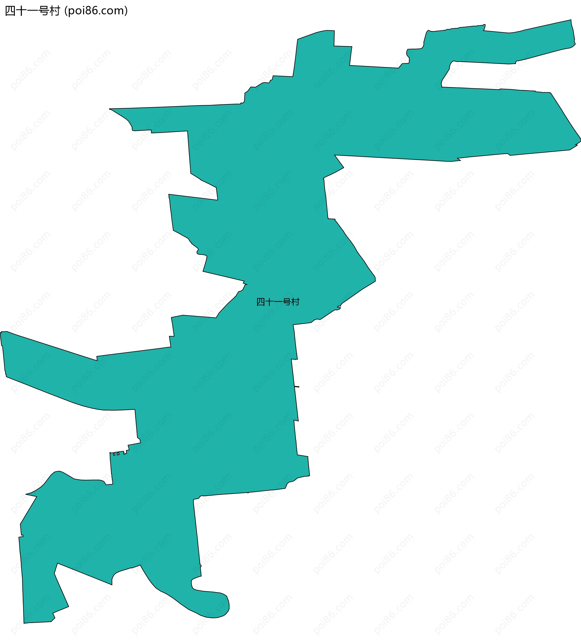 四十一号村边界地图