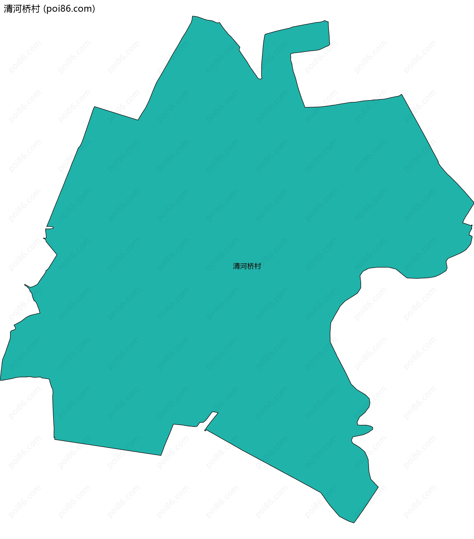 清河桥村边界地图