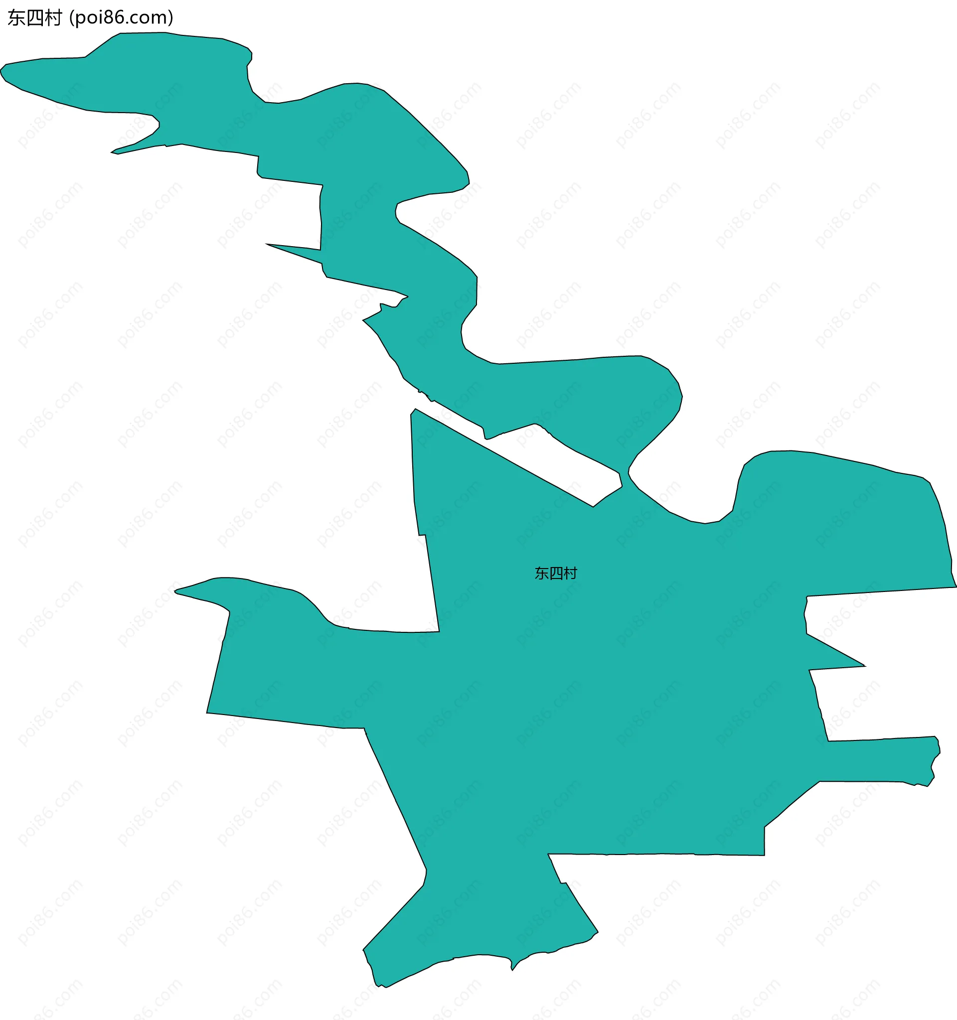 东四村边界地图