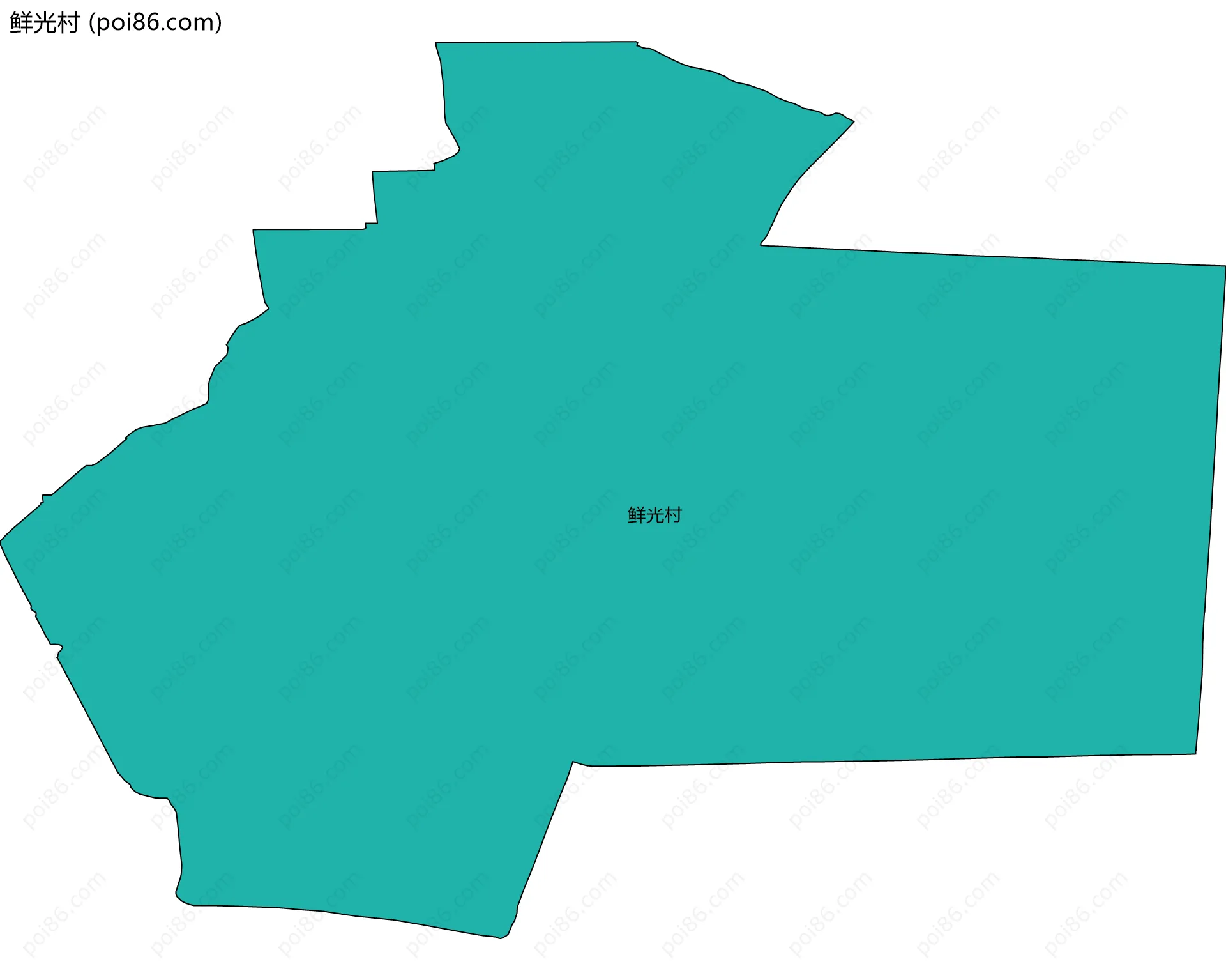 鲜光村边界地图