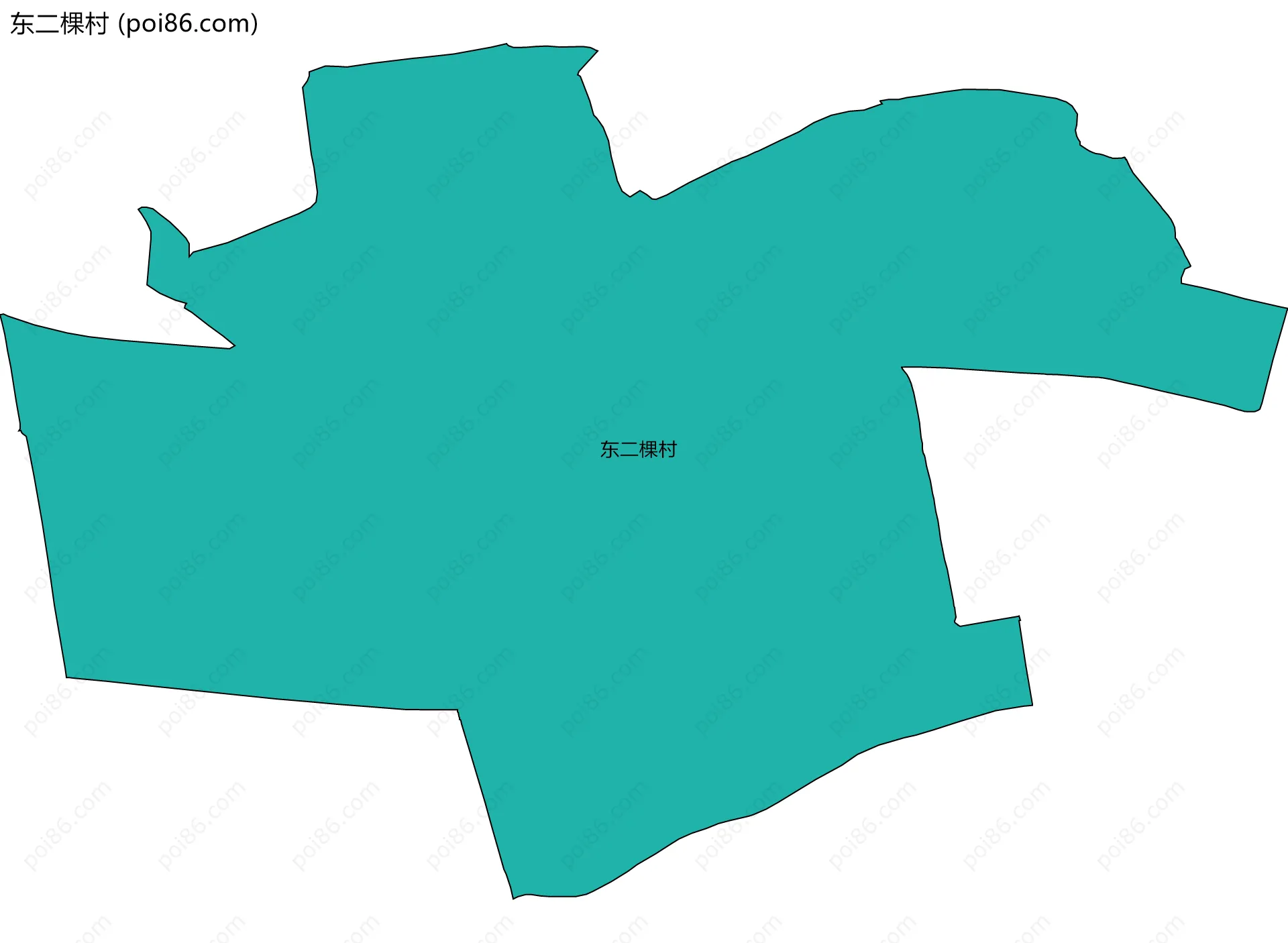 东二棵村边界地图