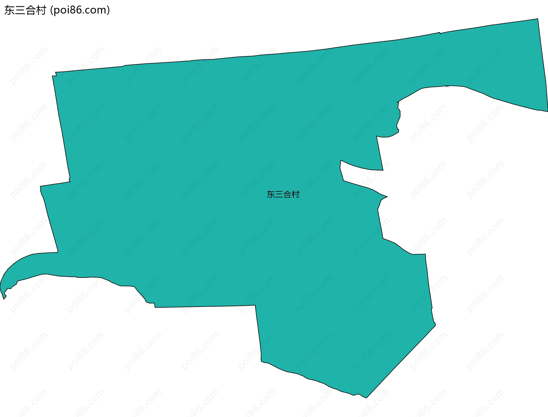东三合村边界地图