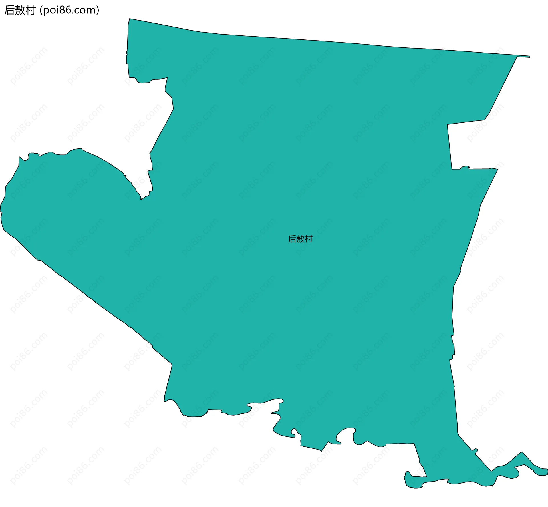 后敖村边界地图
