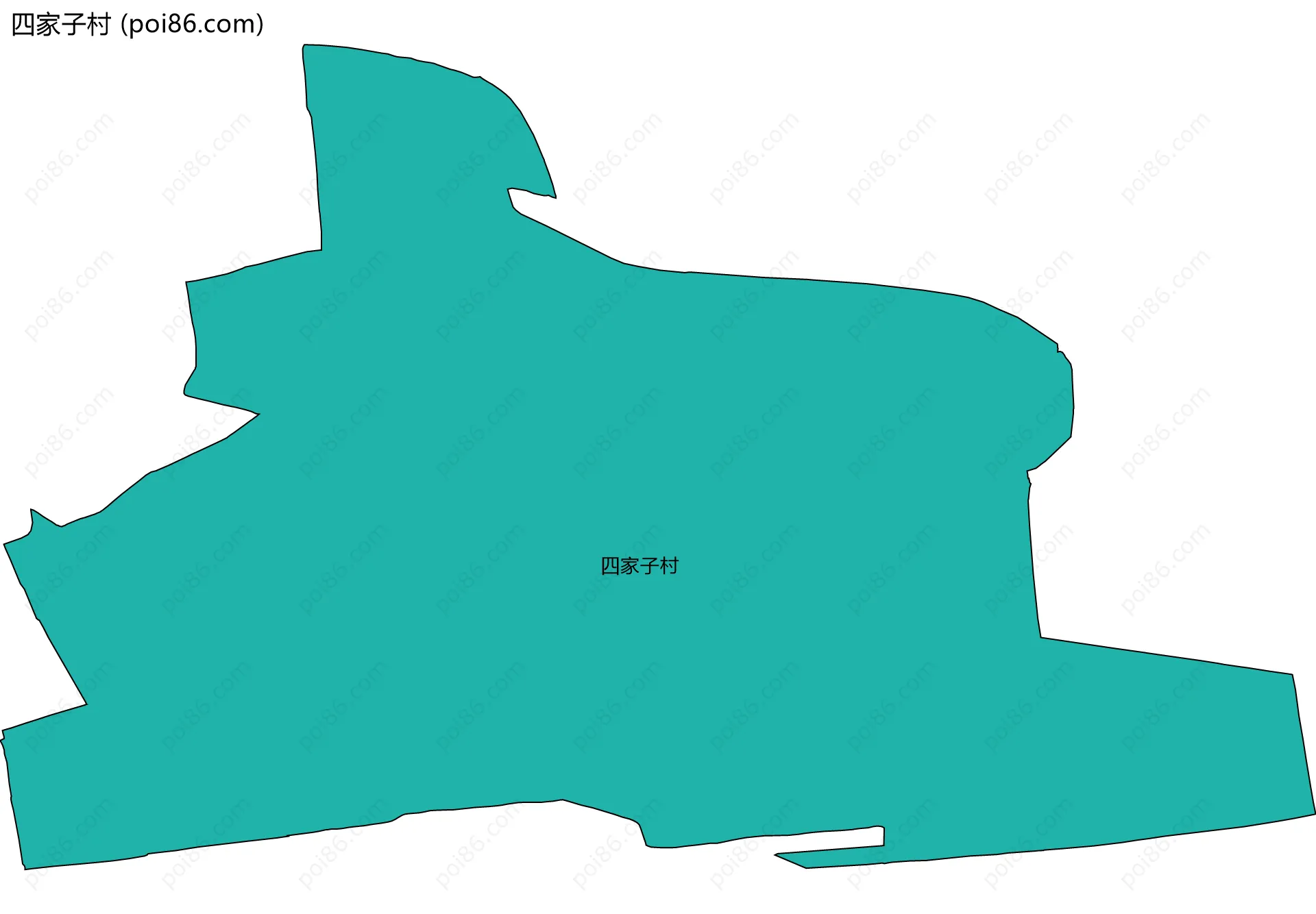 四家子村边界地图