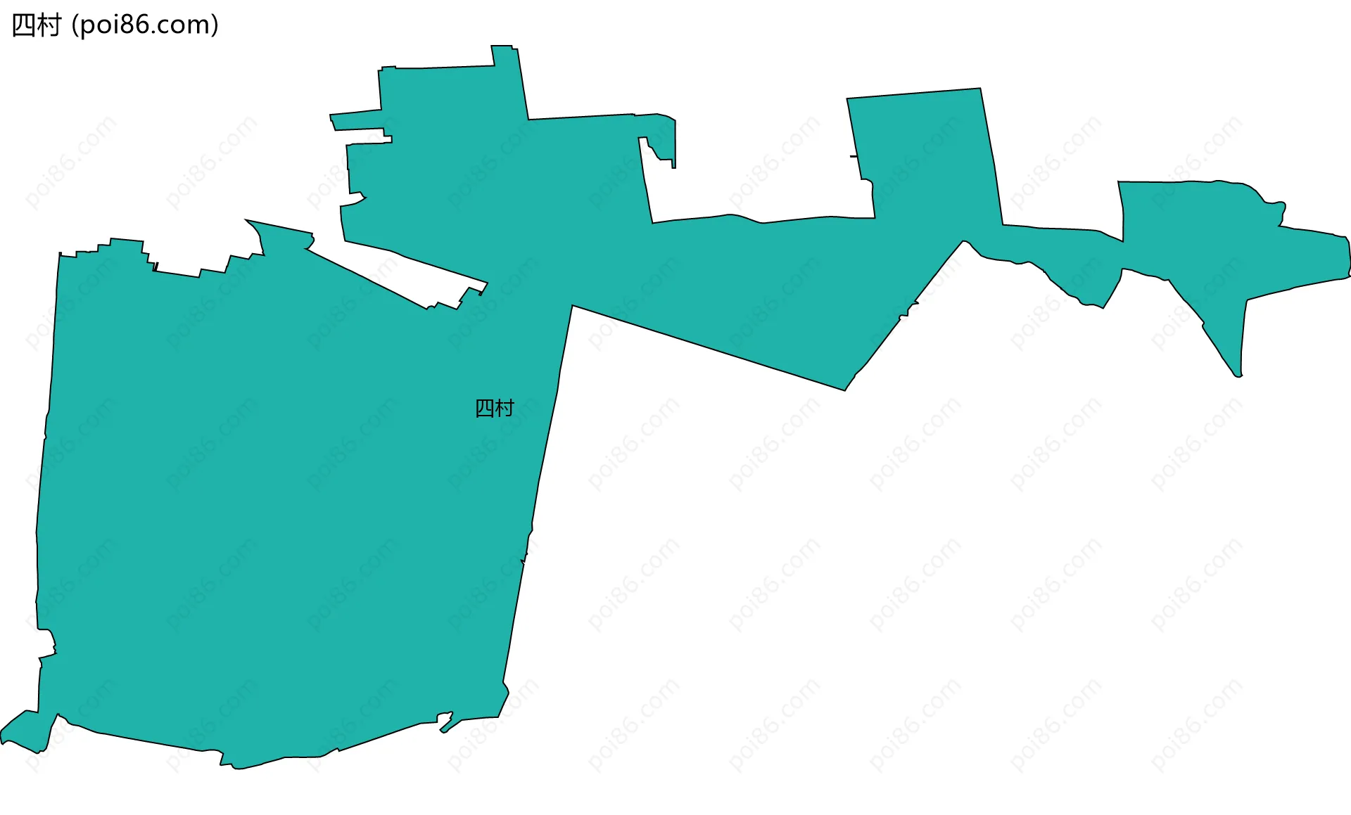 四村边界地图