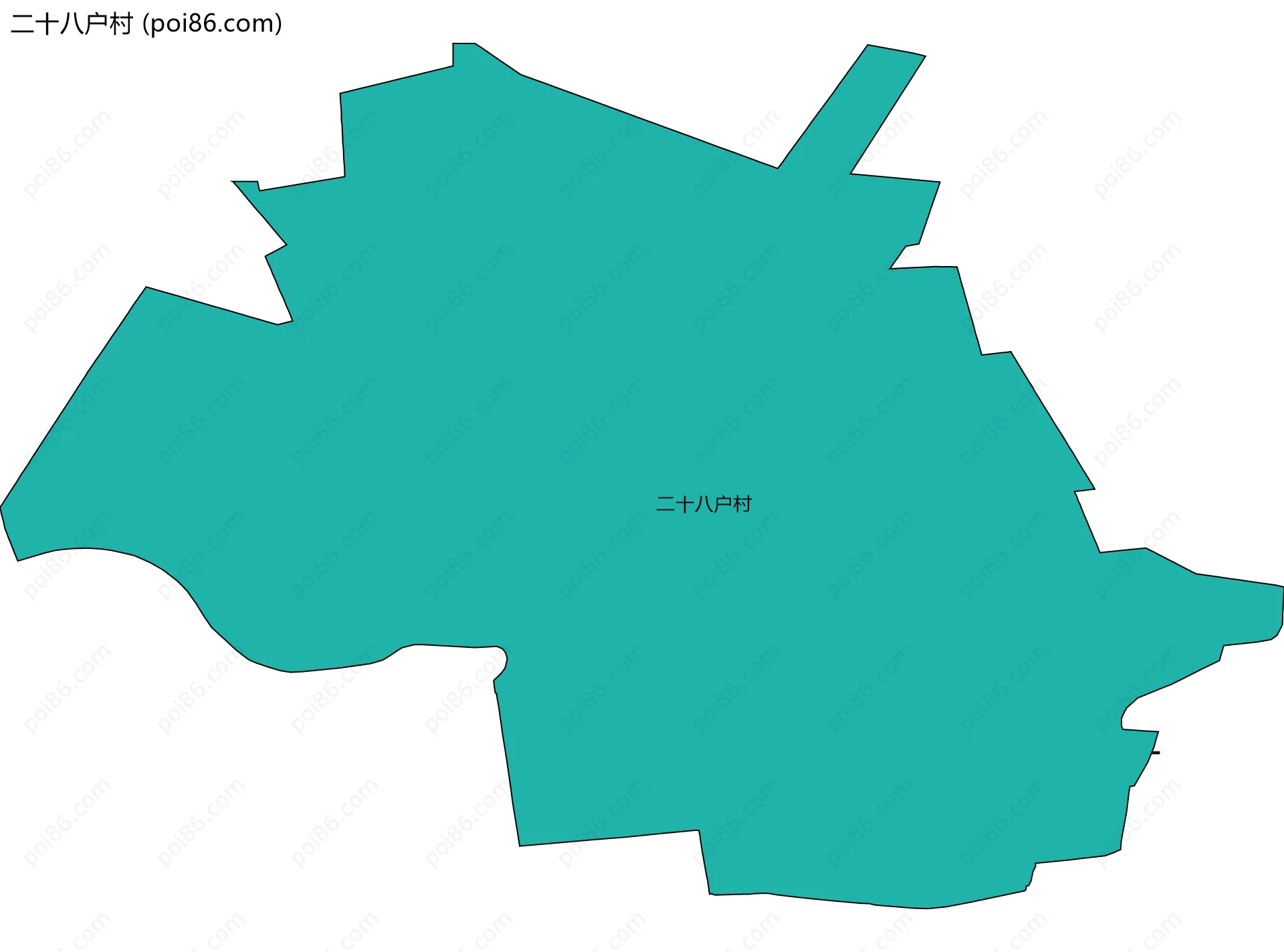 二十八户村边界地图