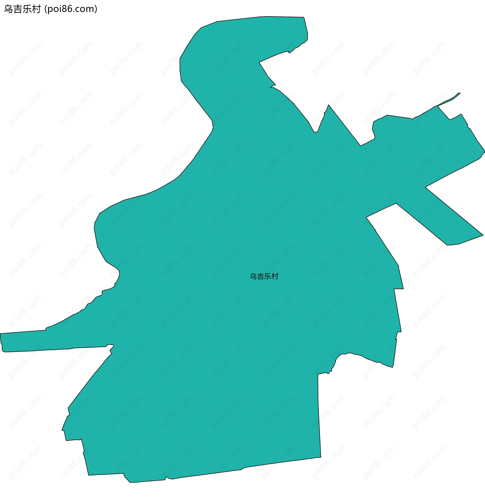 乌吉乐村边界地图