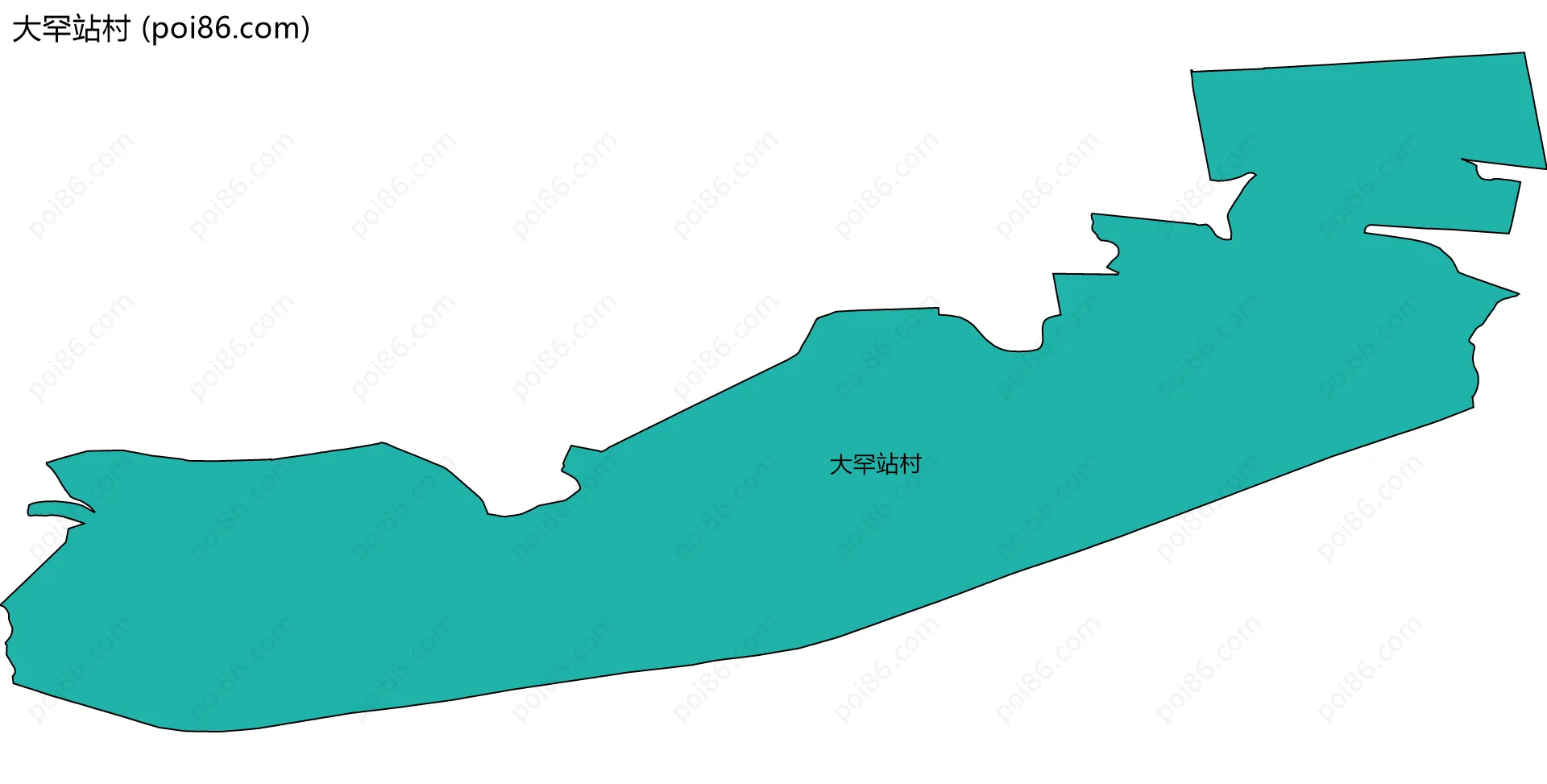 大罕站村边界地图