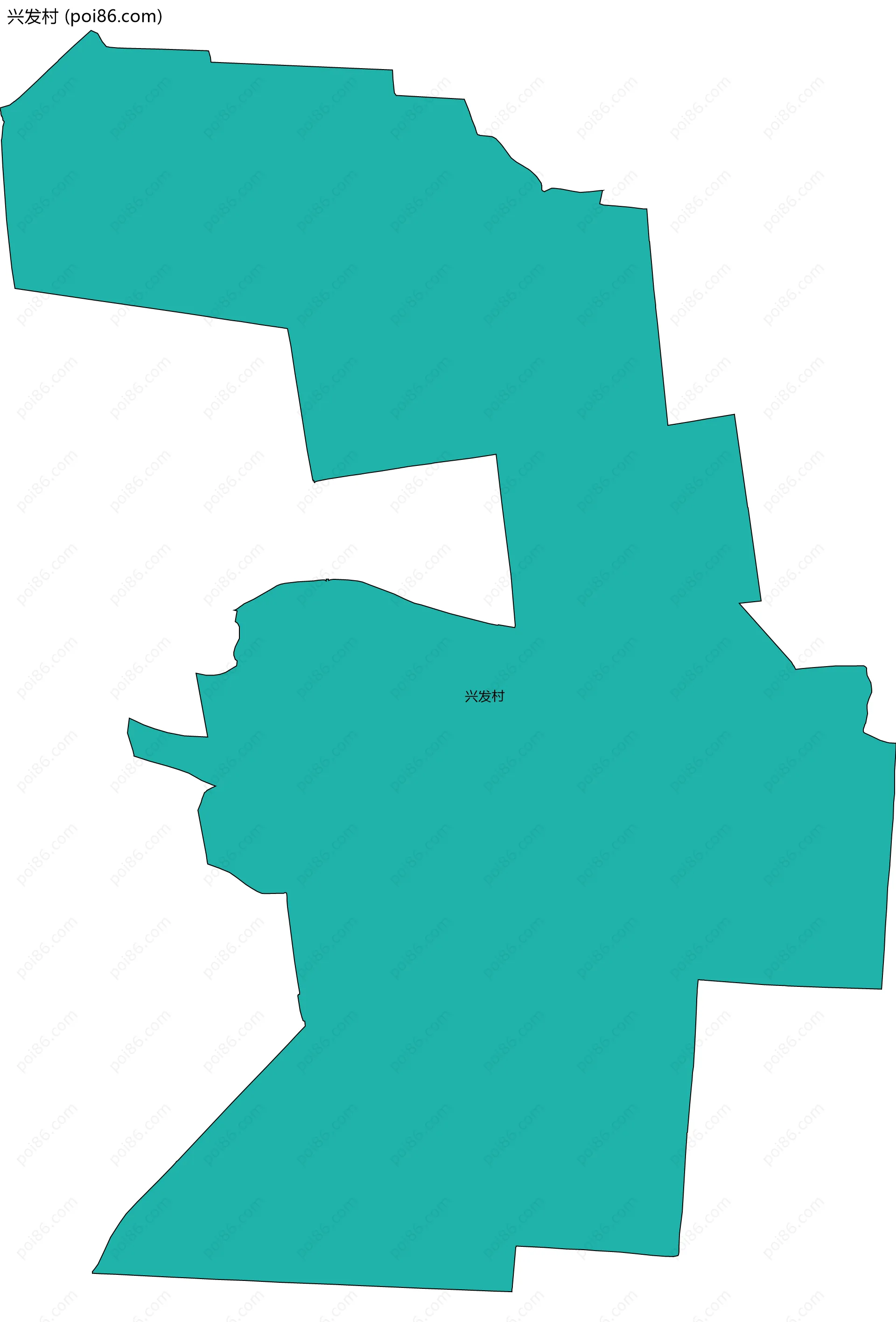 兴发村边界地图