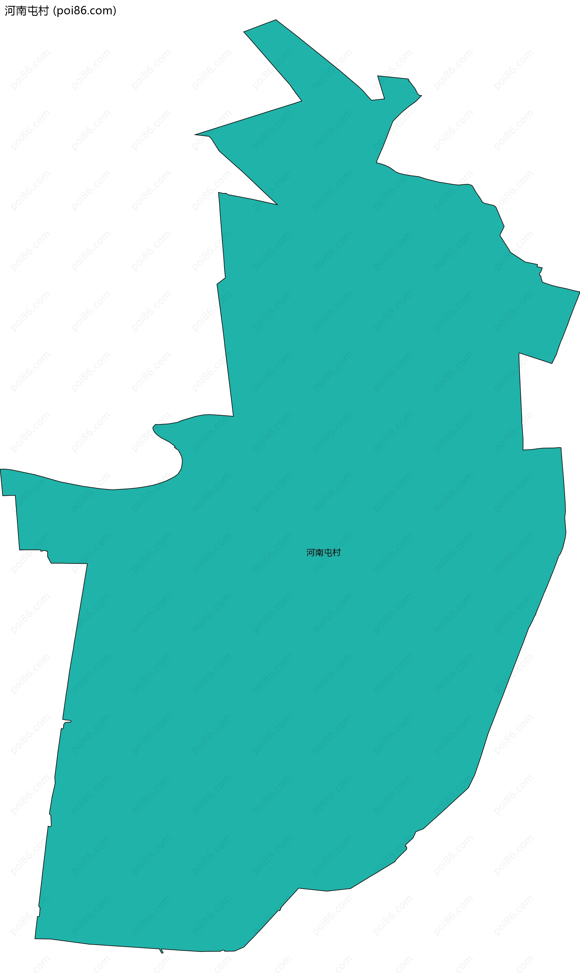 河南屯村边界地图