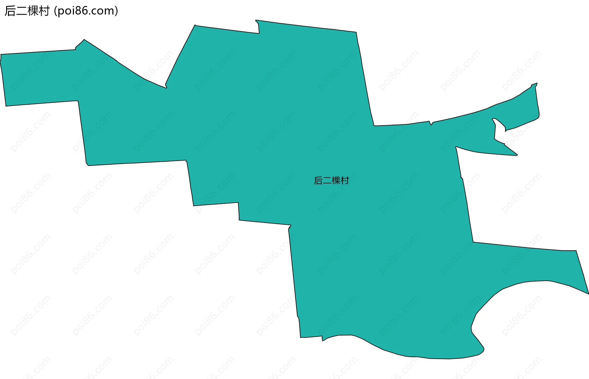 后二棵村边界地图