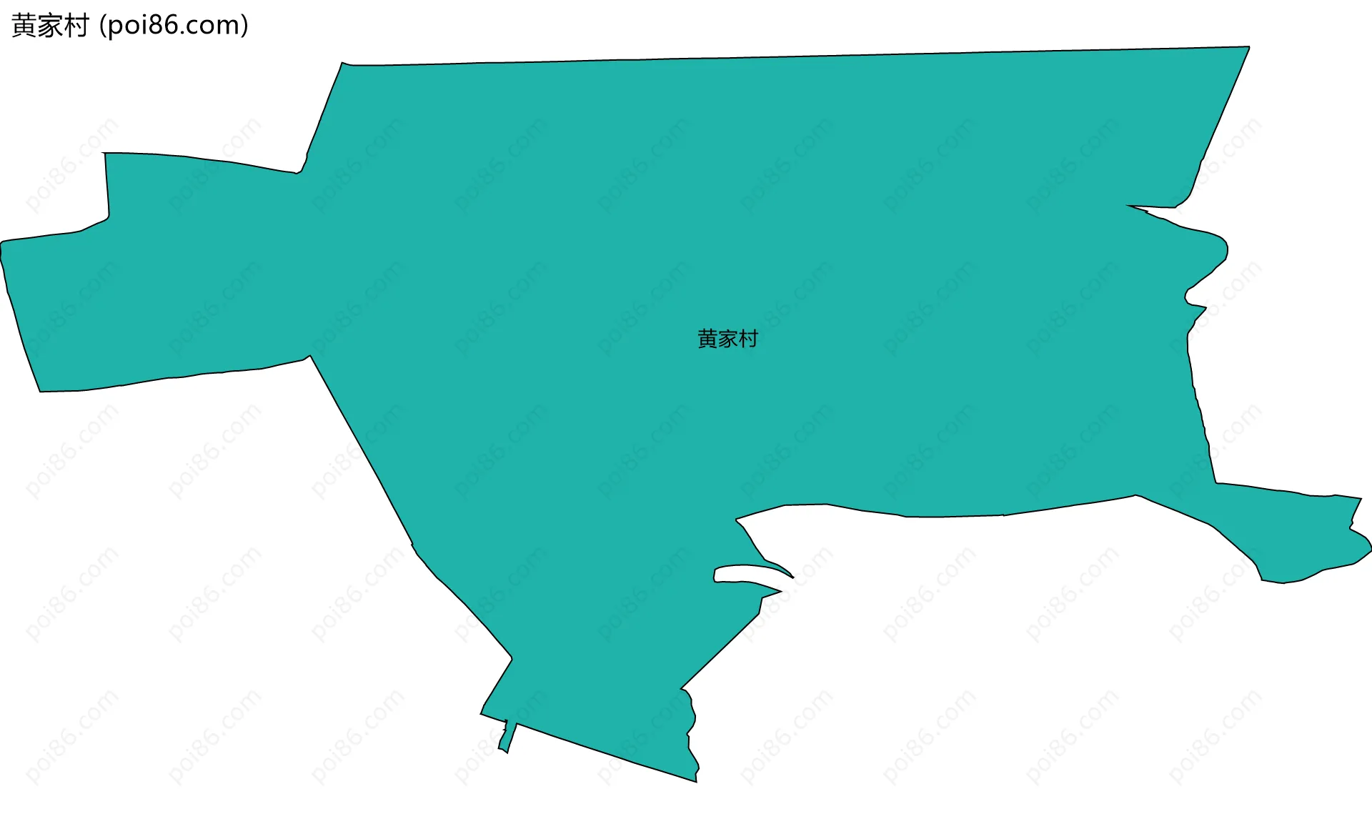 黄家村边界地图