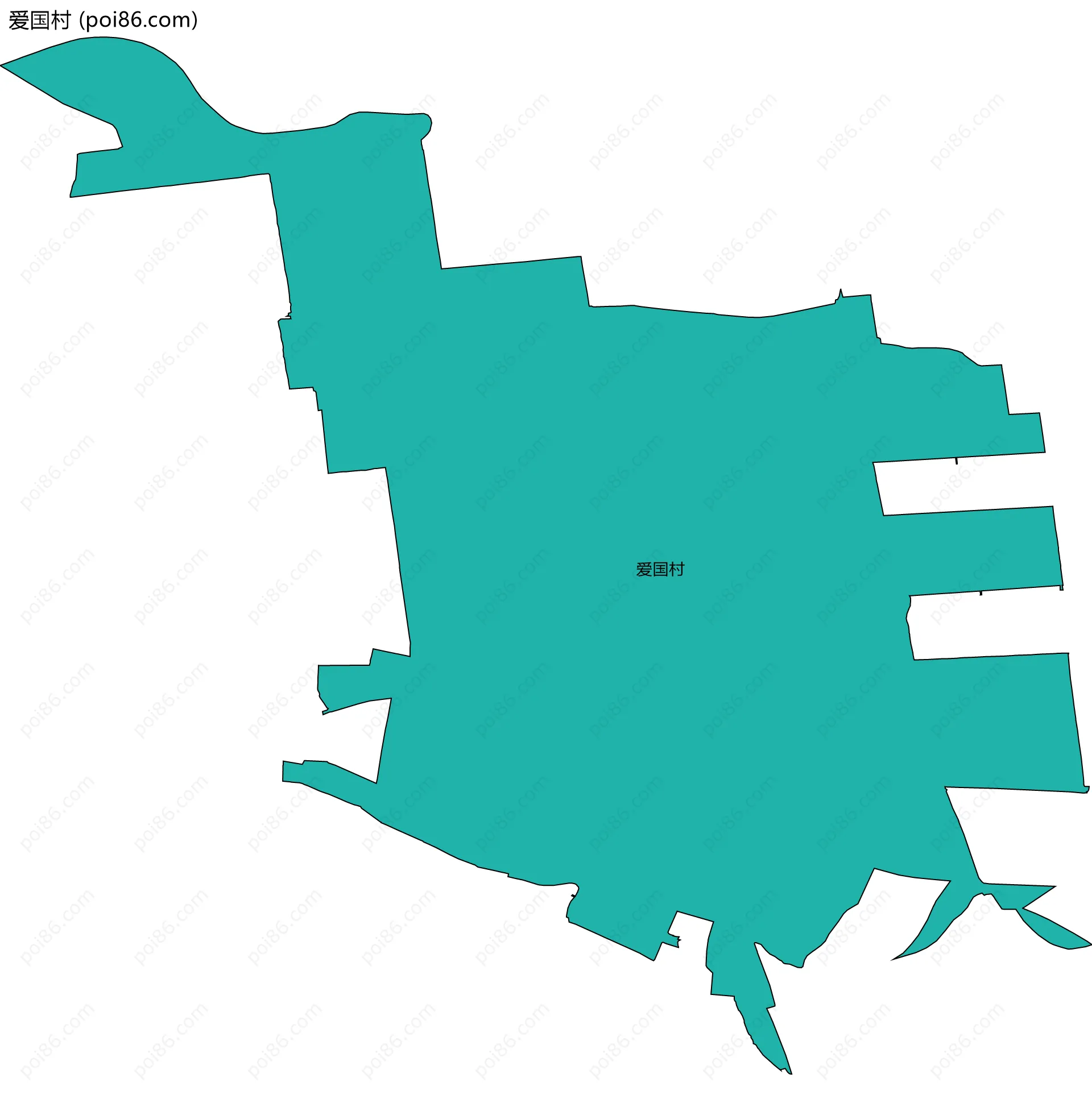 爱国村边界地图