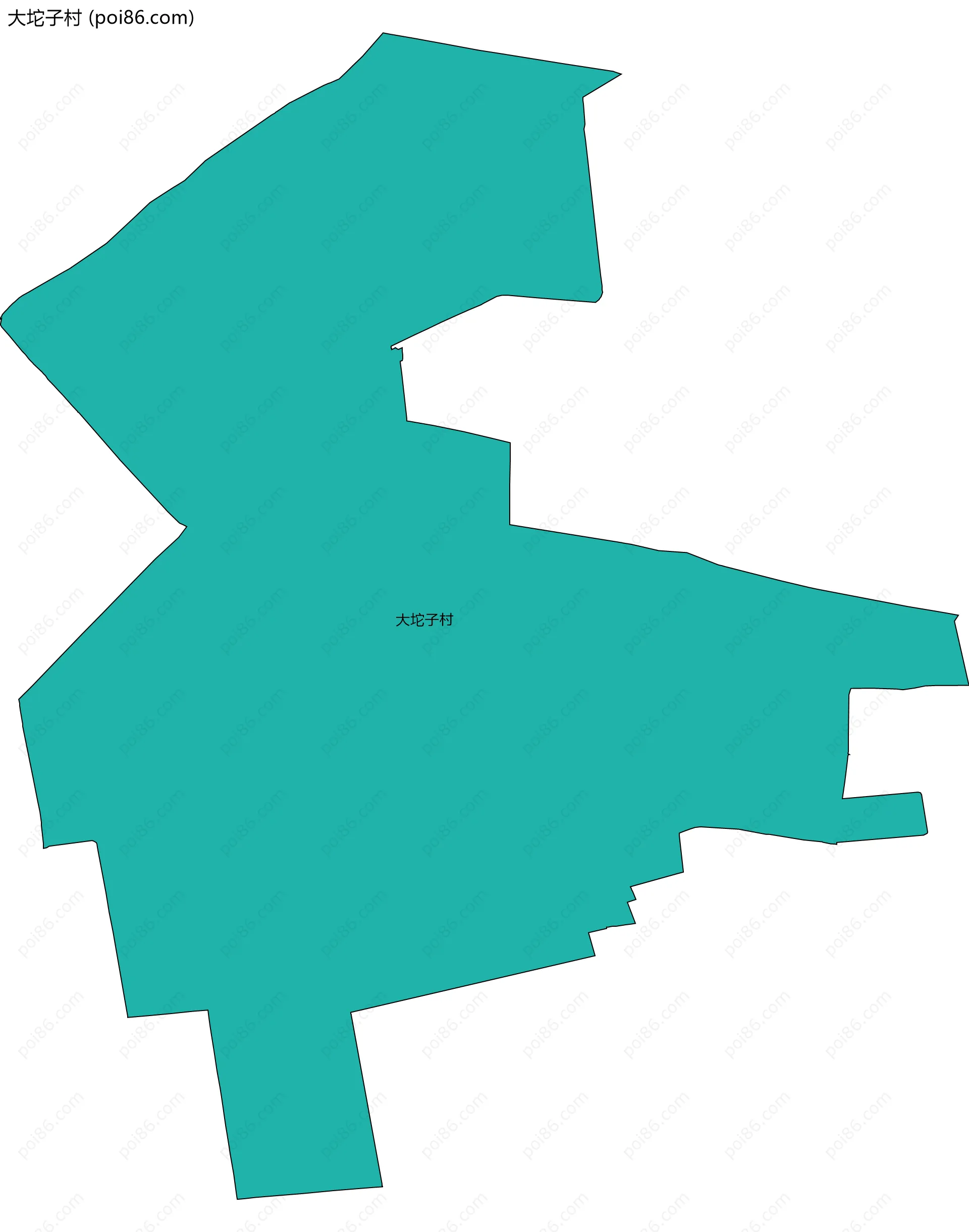 大坨子村边界地图