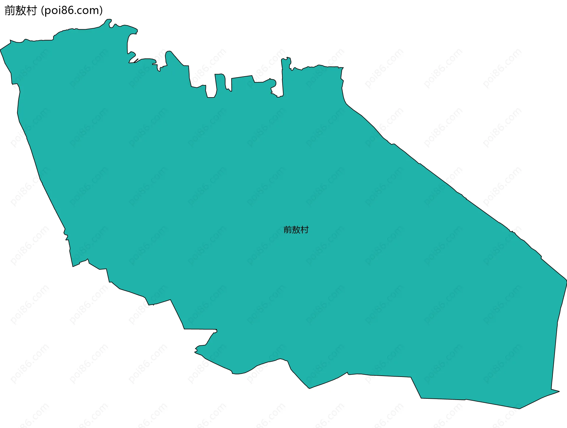 前敖村边界地图