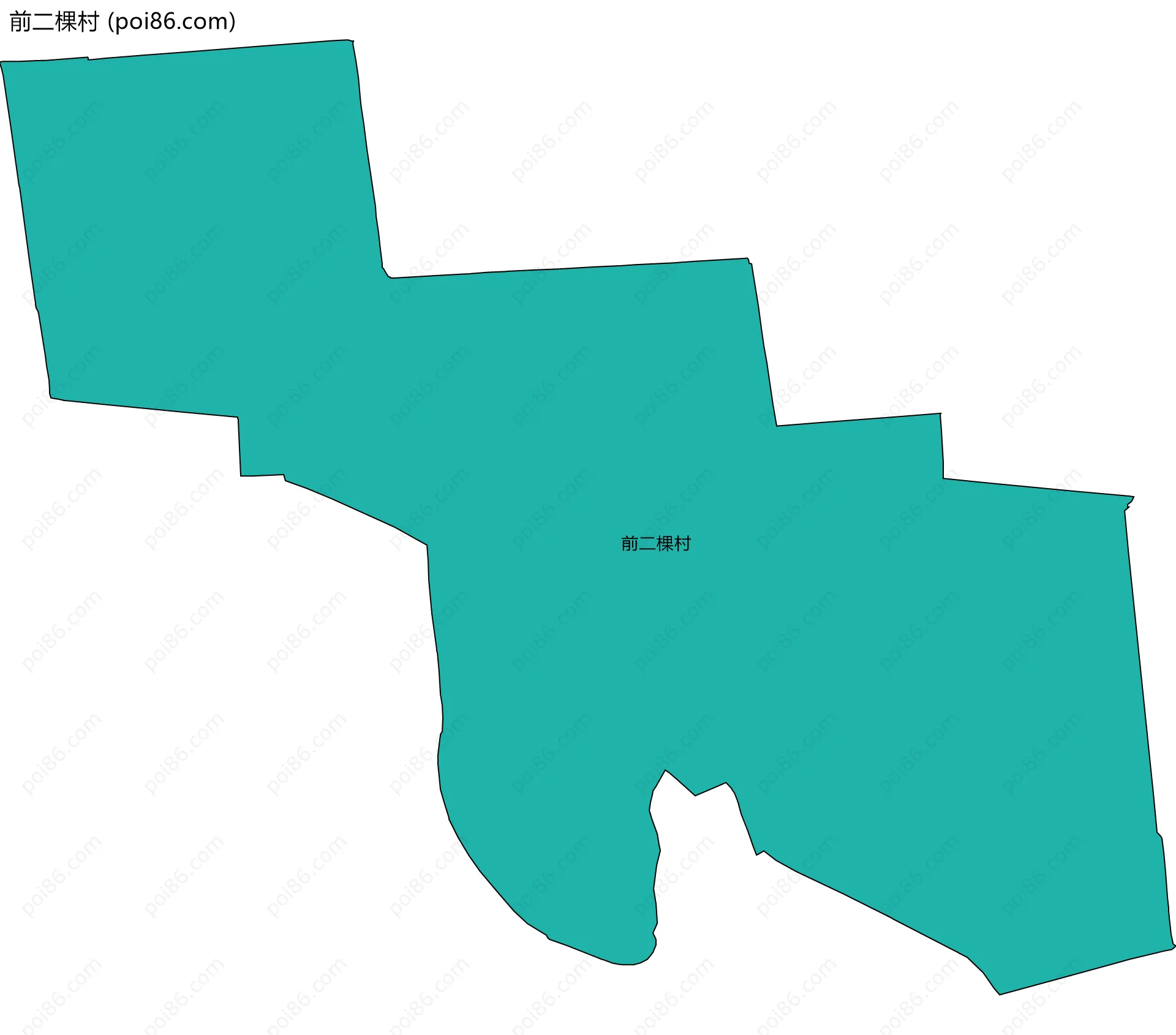 前二棵村边界地图