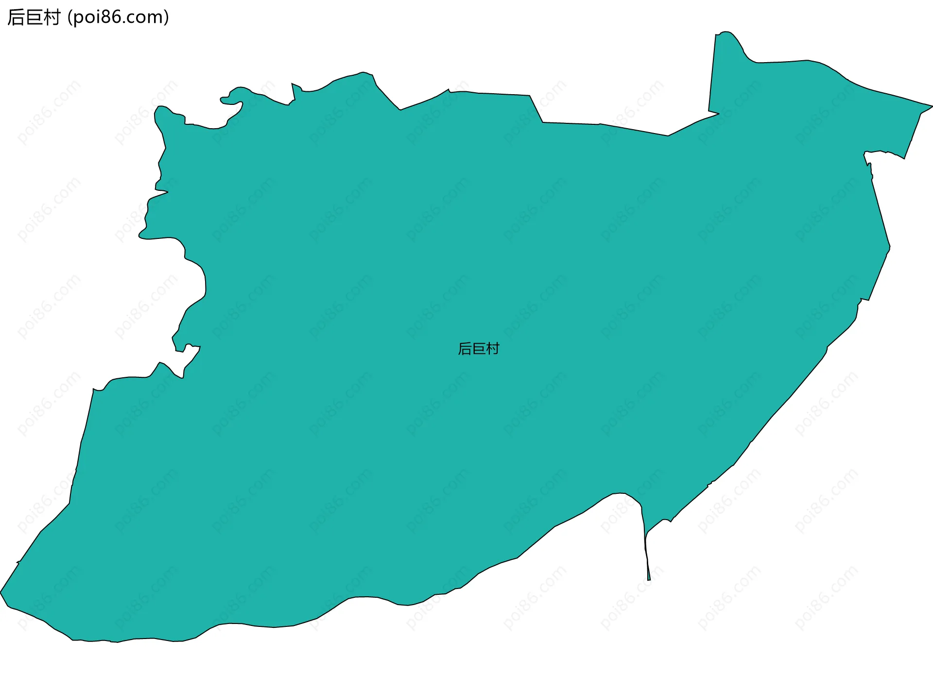 后巨村边界地图