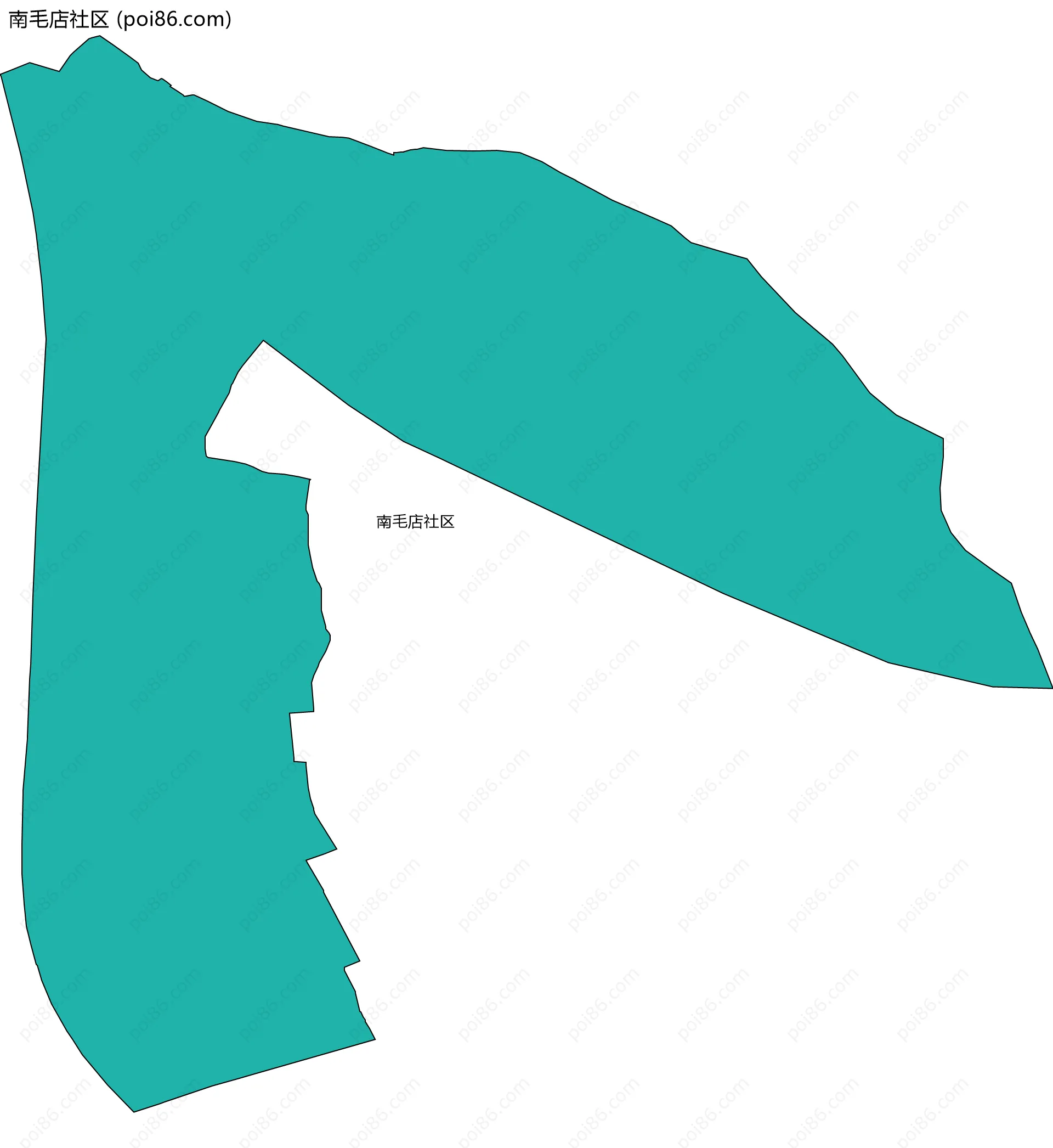 南毛店社区边界地图