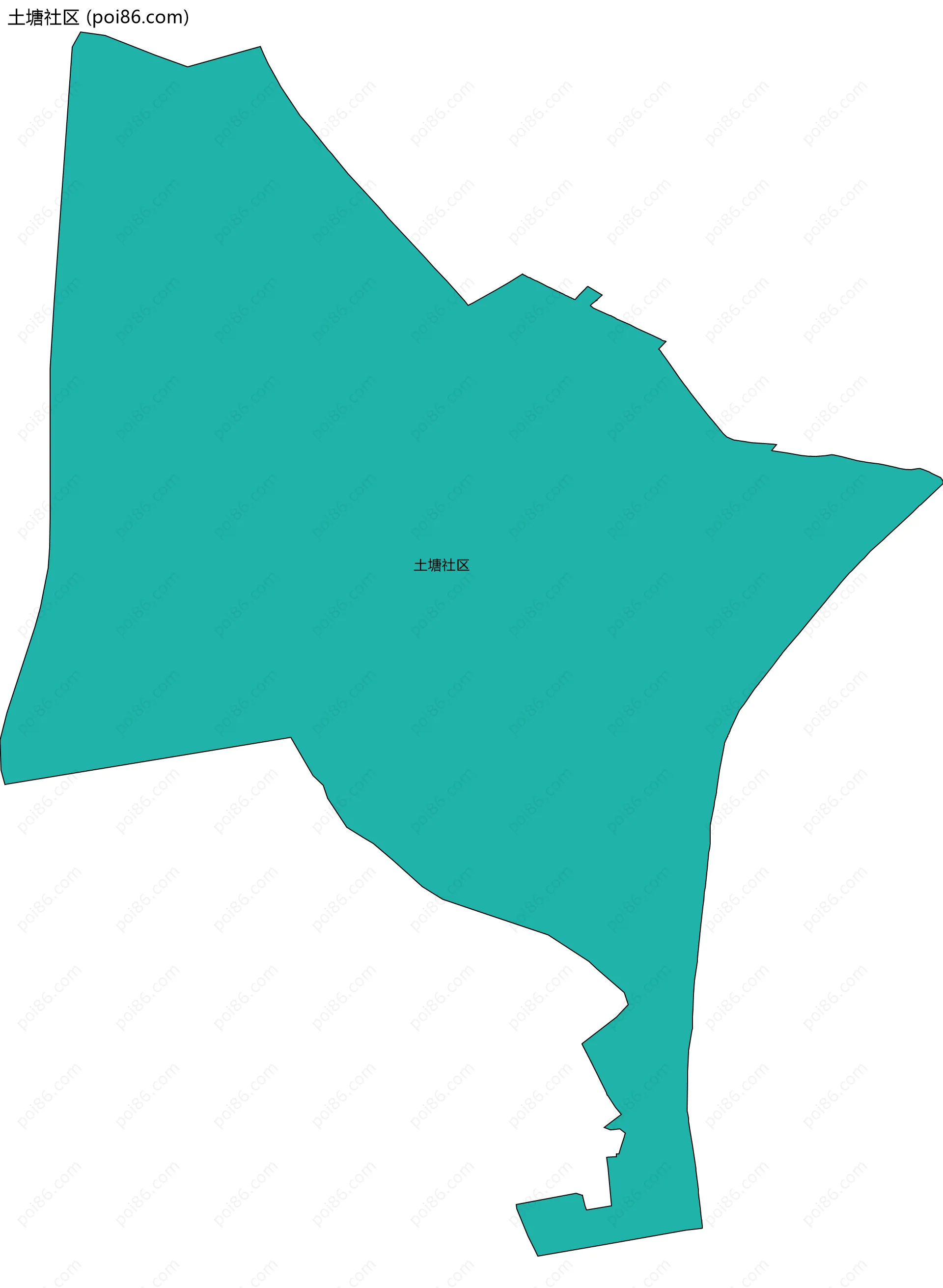 土塘社区边界地图