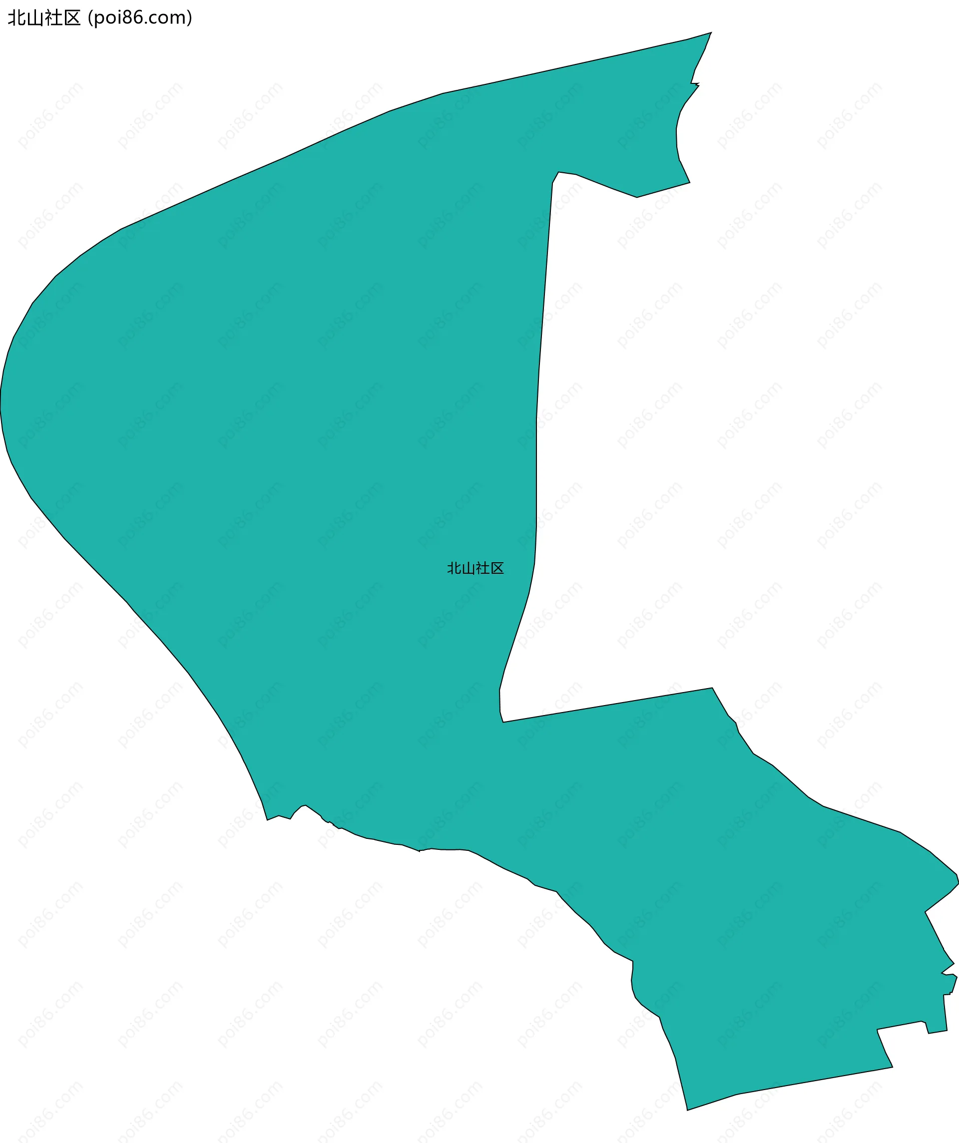 北山社区边界地图