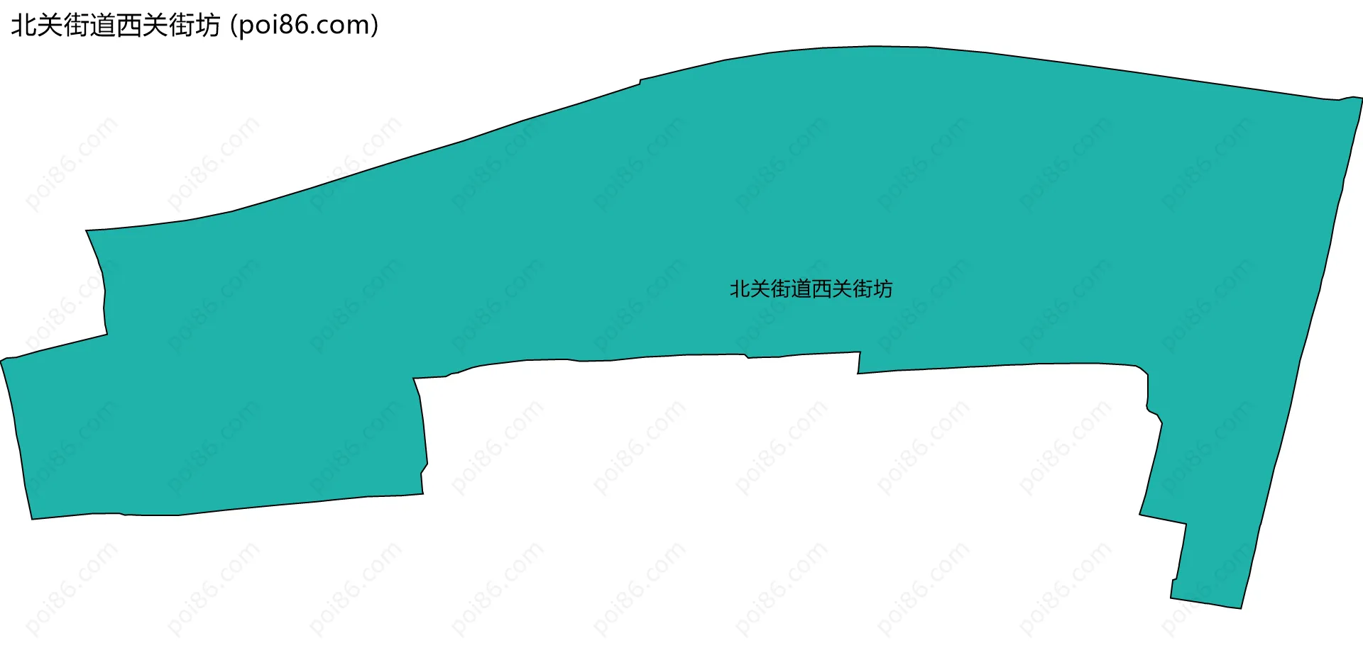 北关街道西关街坊边界地图