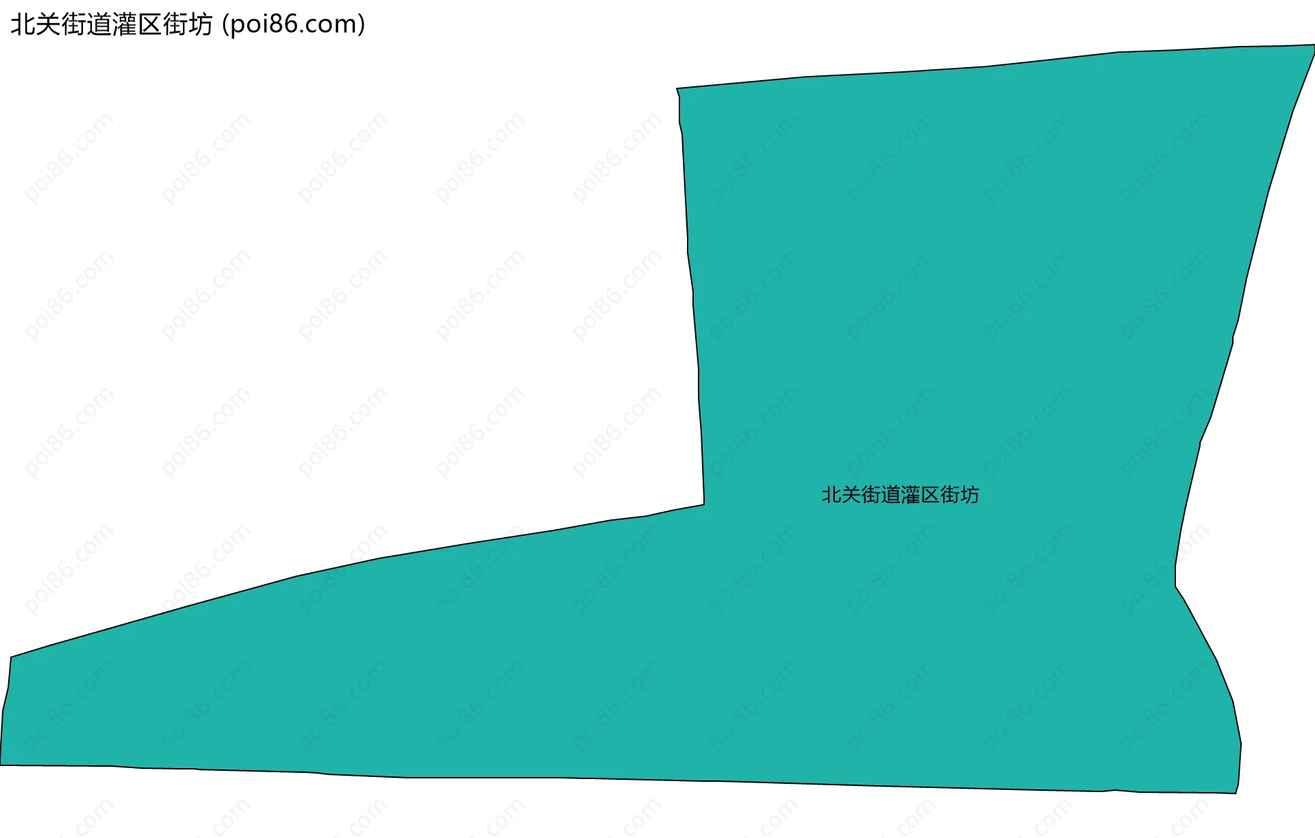北关街道灌区街坊边界地图