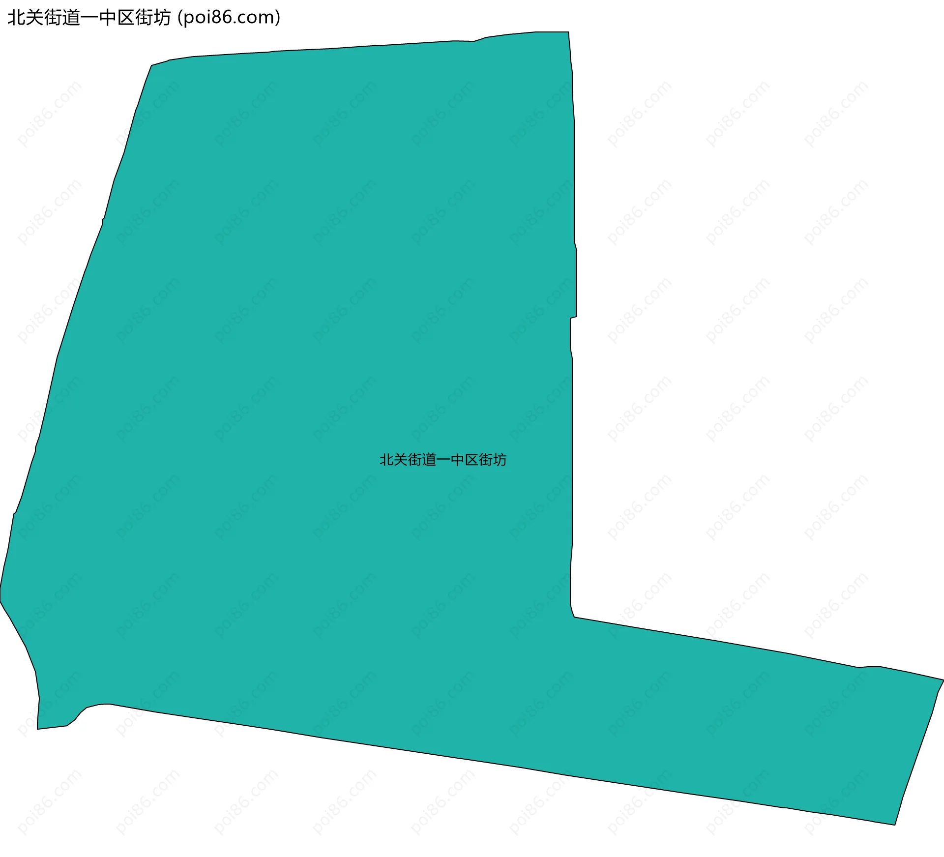 北关街道一中区街坊边界地图