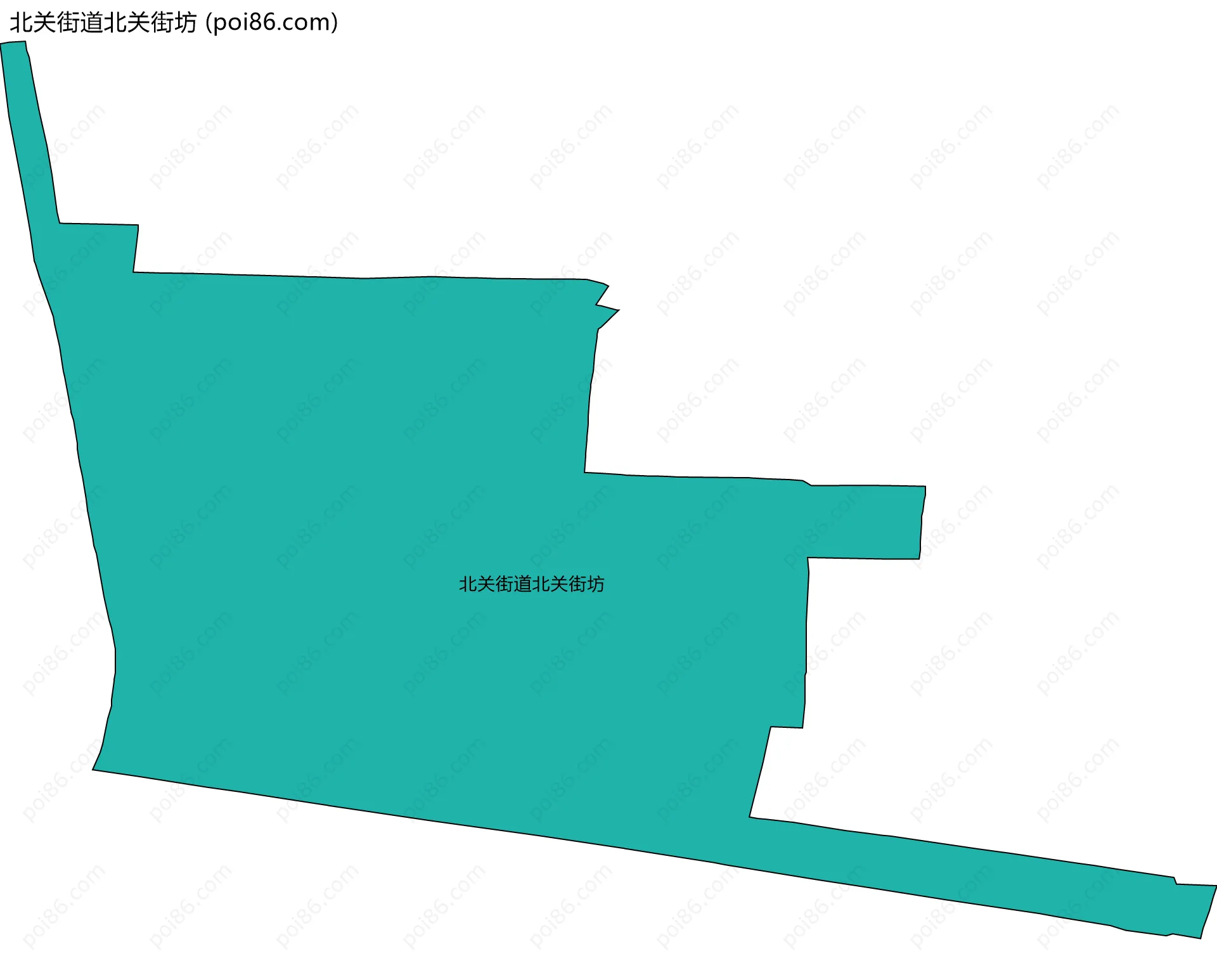 北关街道北关街坊边界地图