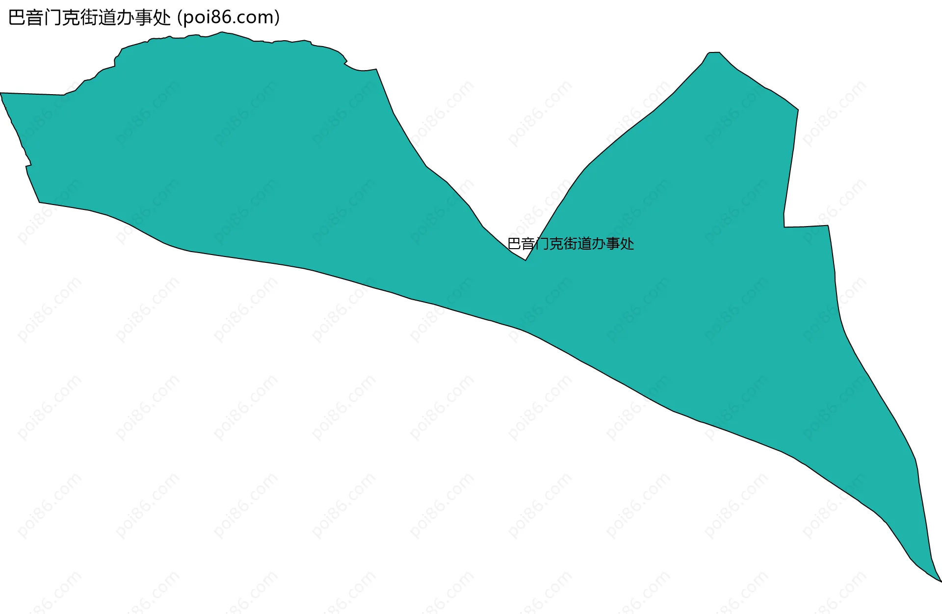 巴音门克街道办事处边界地图