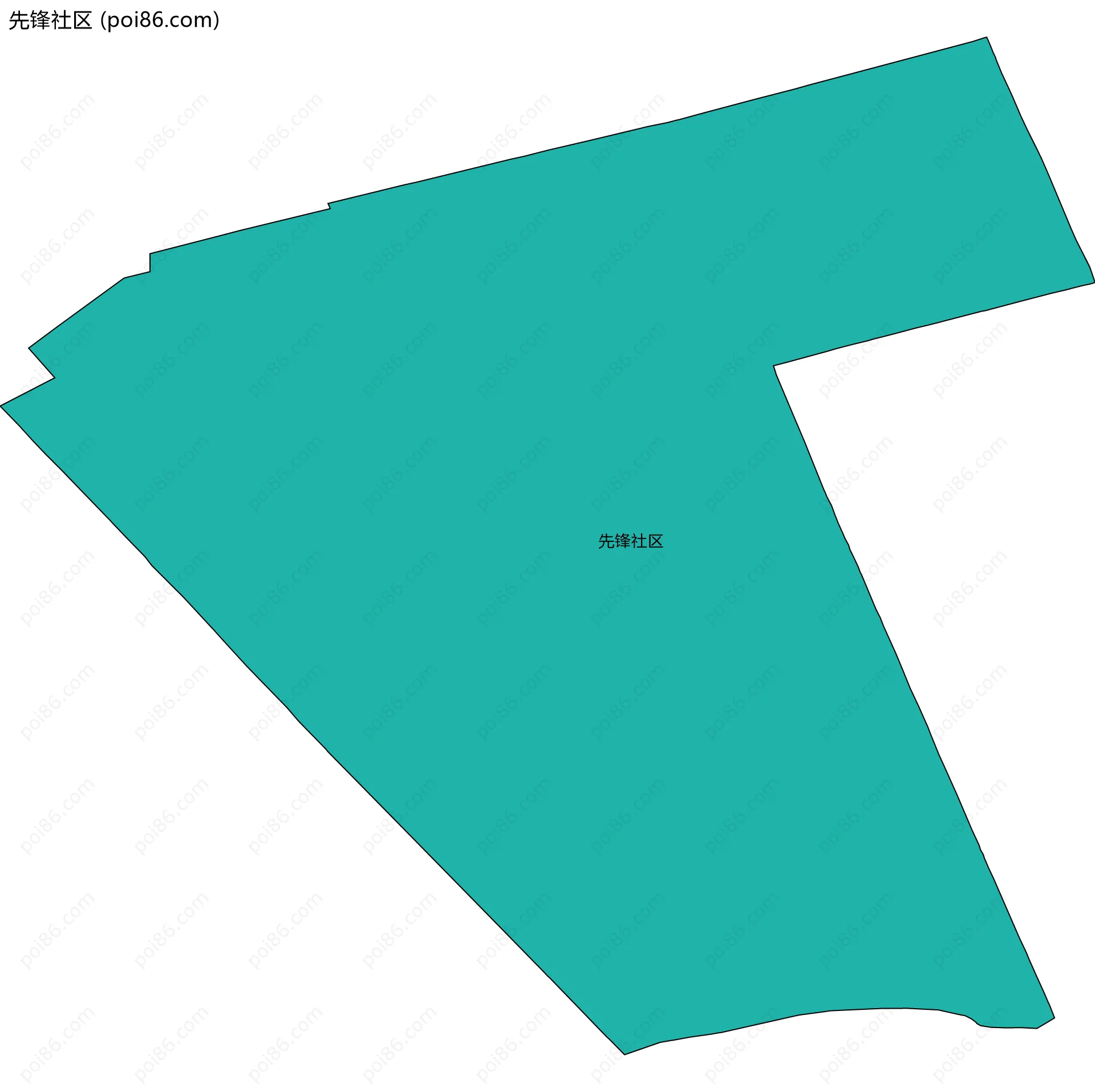 先锋社区边界地图