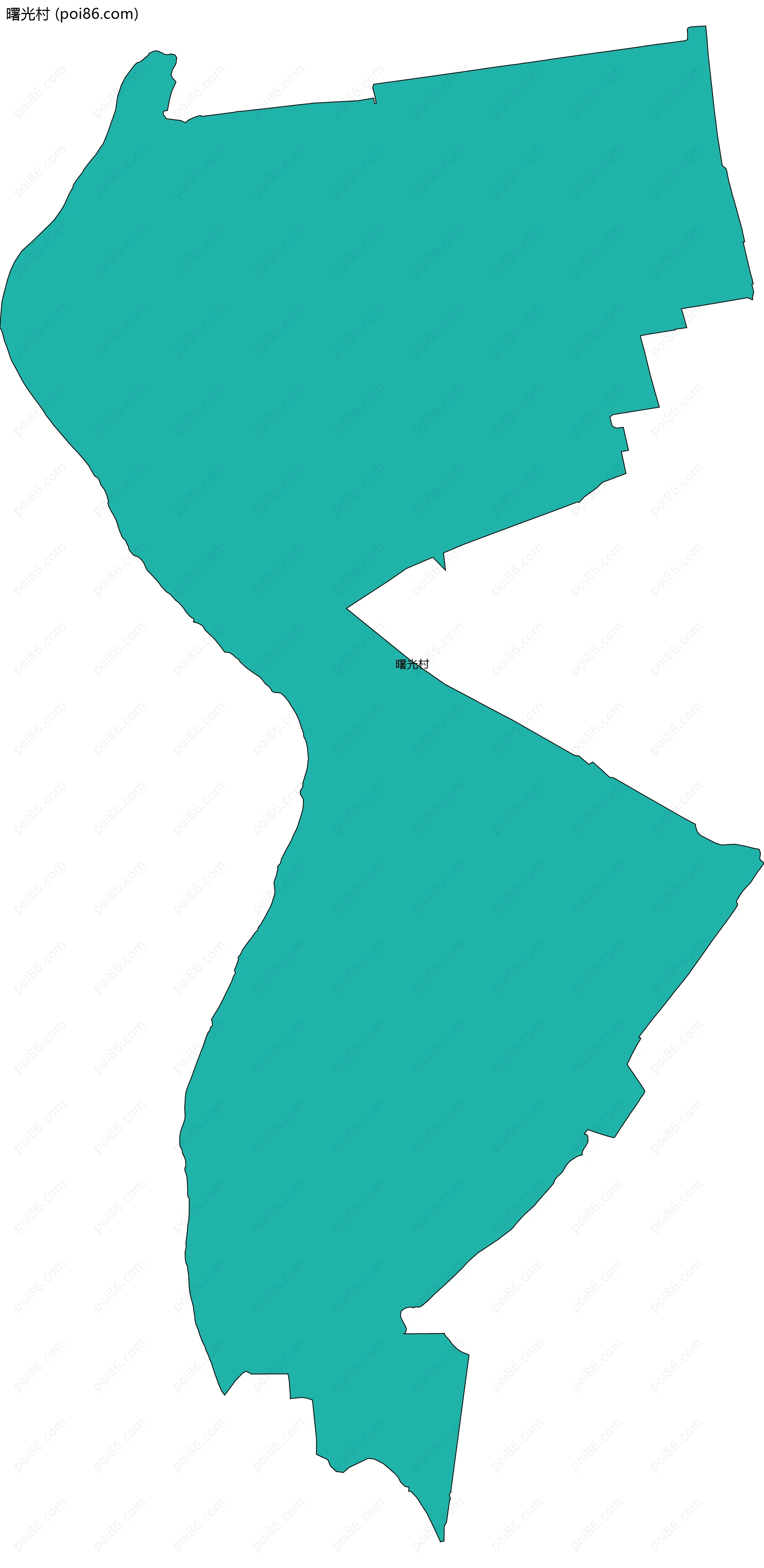 曙光村边界地图