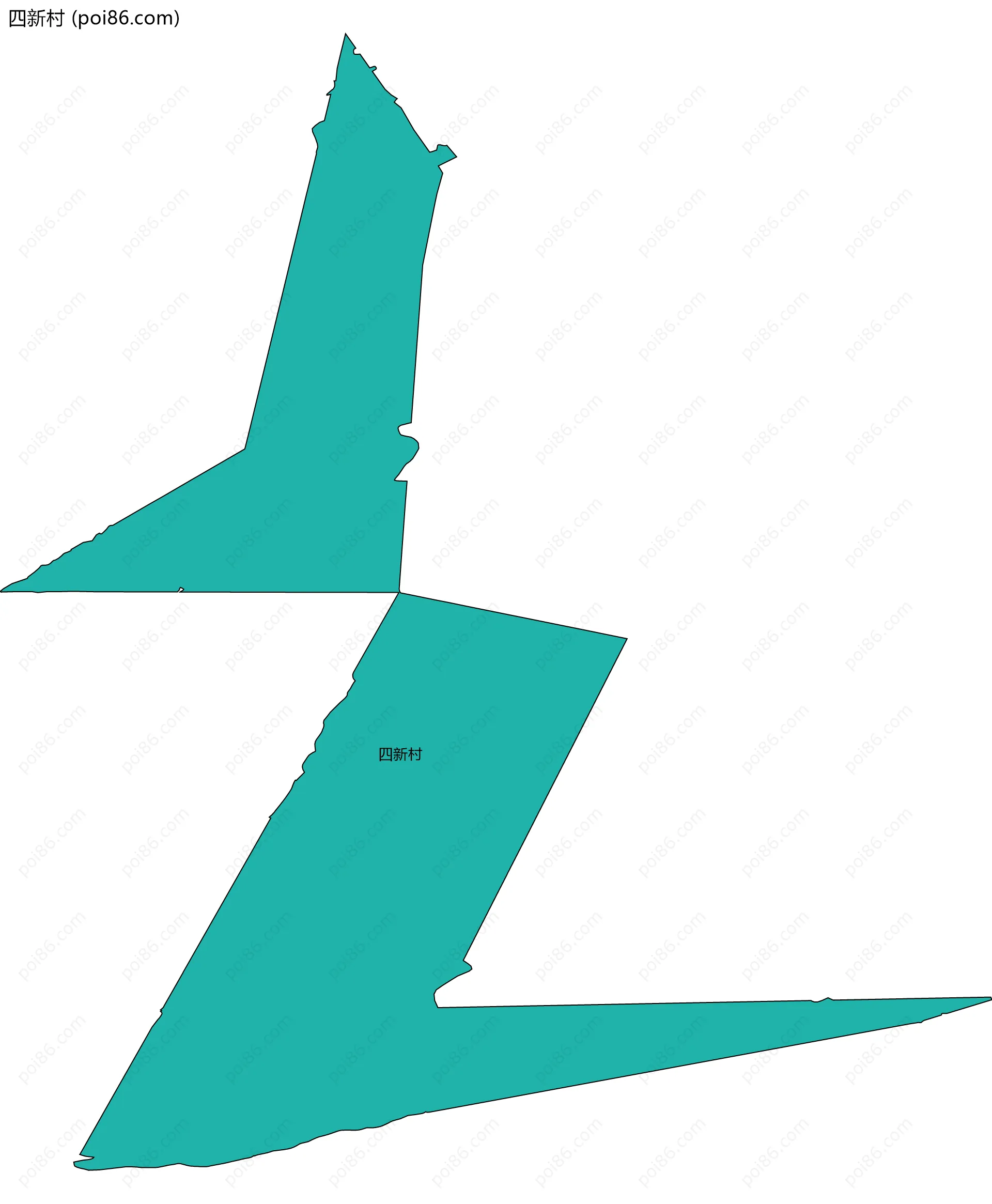 四新村边界地图