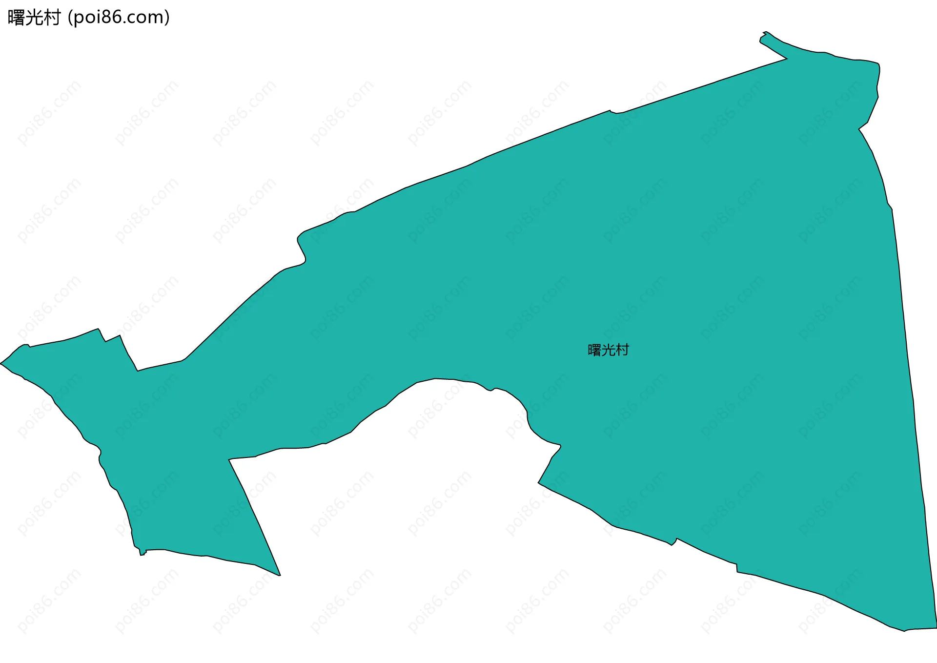 曙光村边界地图